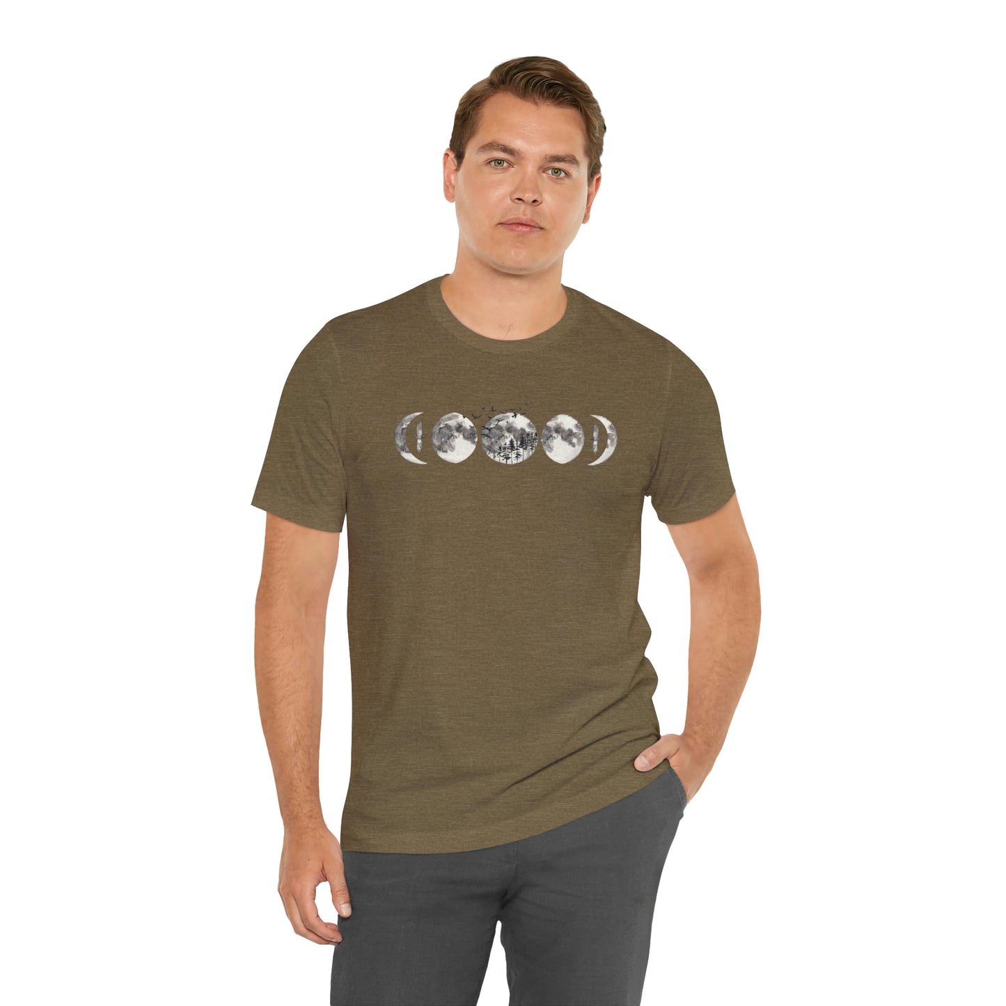 Moon Phases Print, Jersey Short Sleeve Tee
