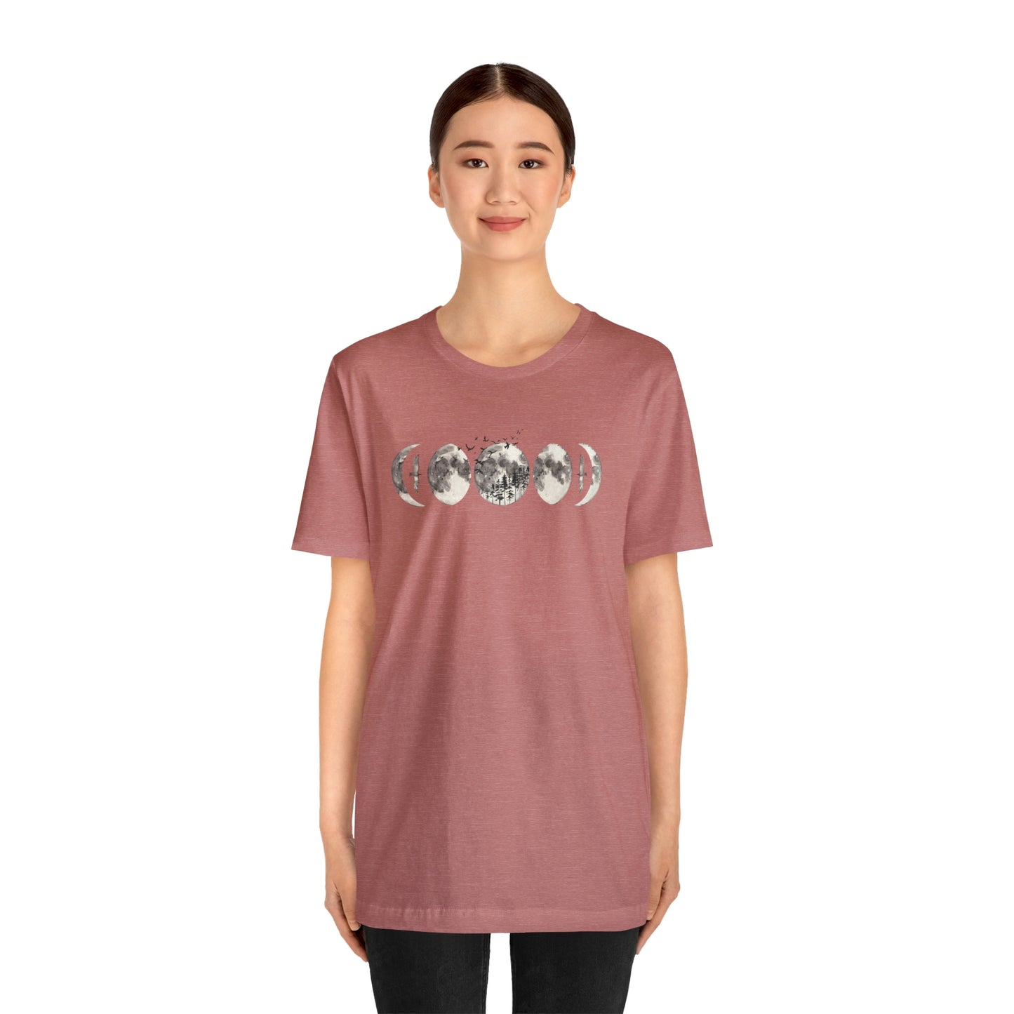 Moon Phases Print, Jersey Short Sleeve Tee