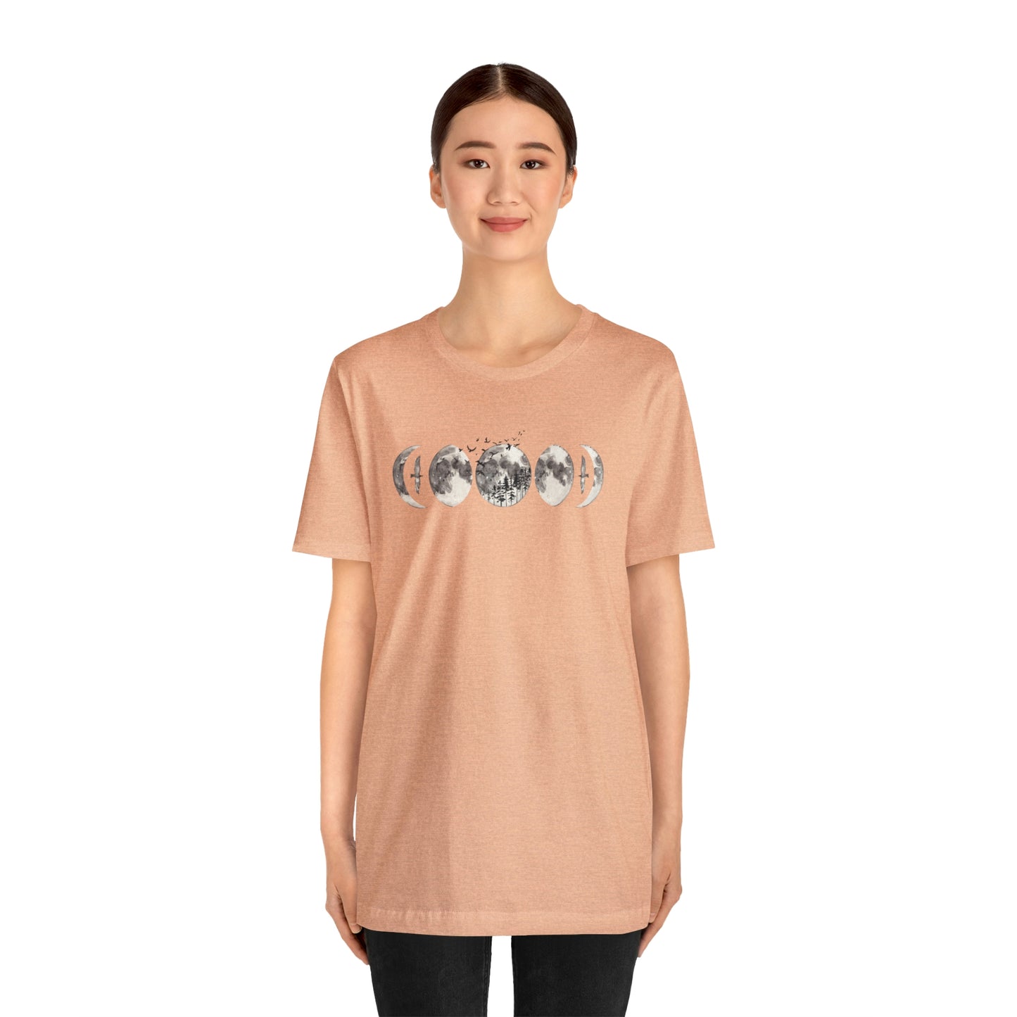Moon Phases Print, Jersey Short Sleeve Tee