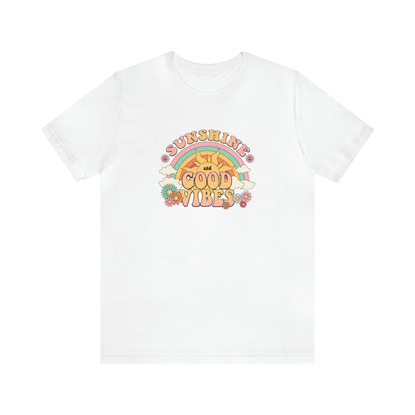 Sunshine and Good Vibe's Print, Jersey Short Sleeve Tee