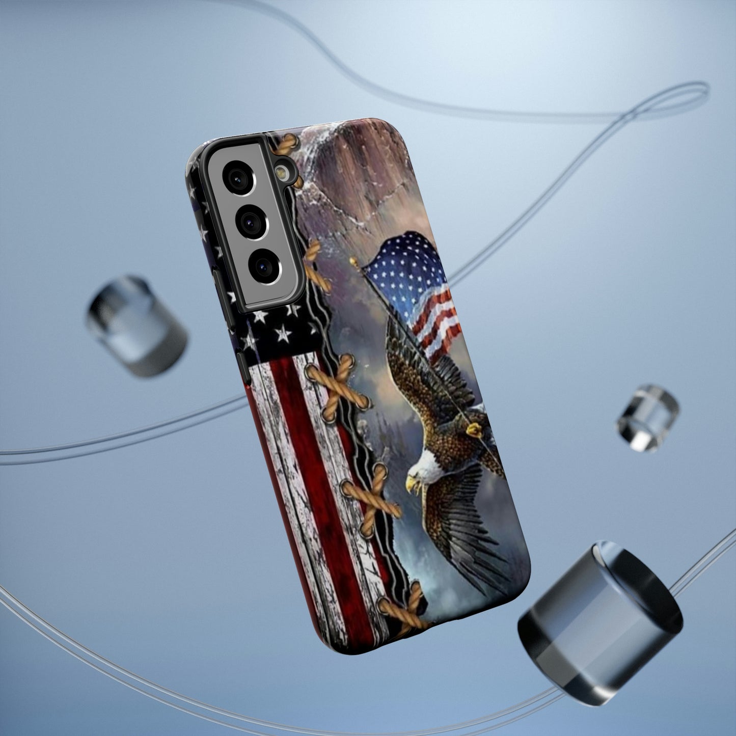 American Flag Eagle Print Impact-Resistant Cases