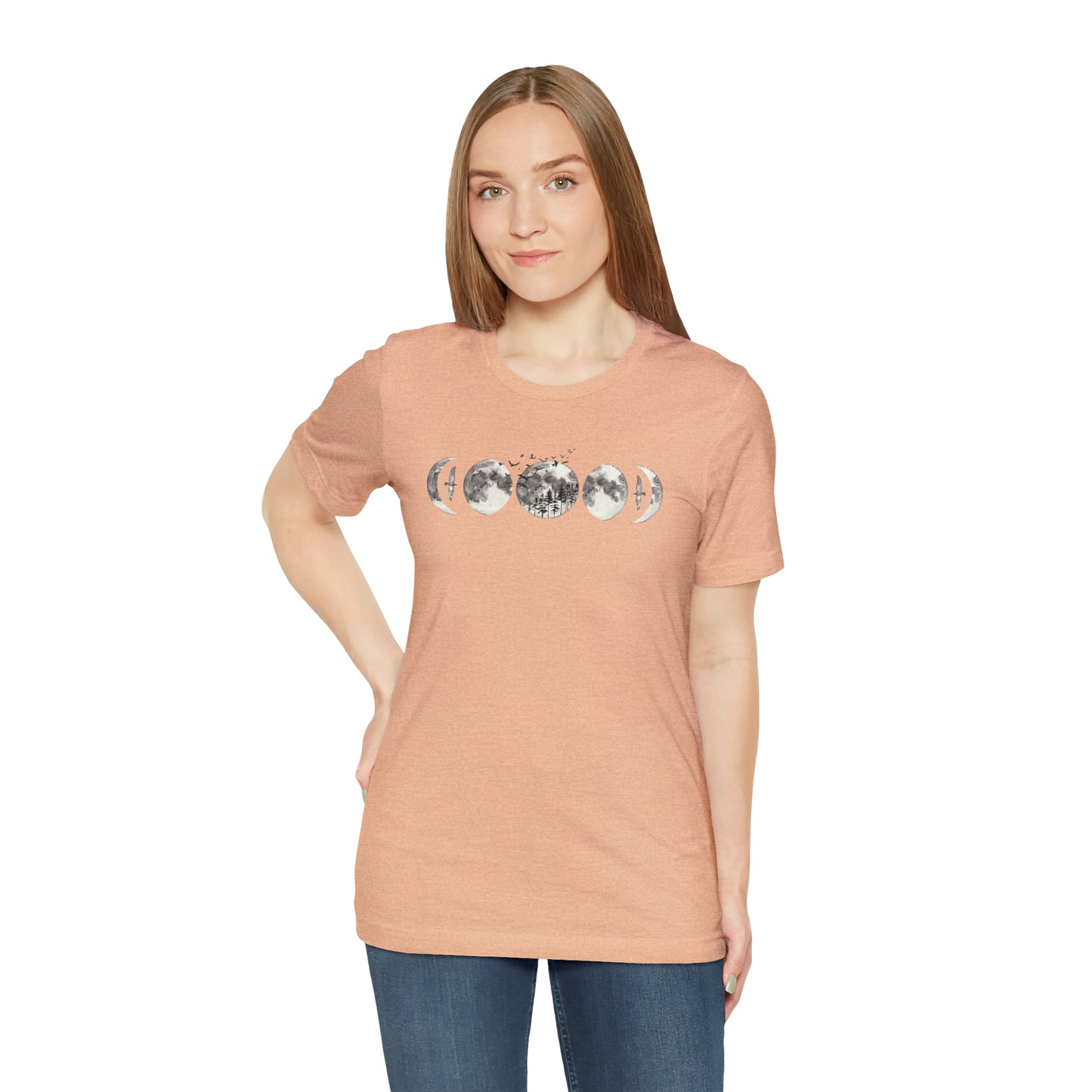 Moon Phases Print, Jersey Short Sleeve Tee