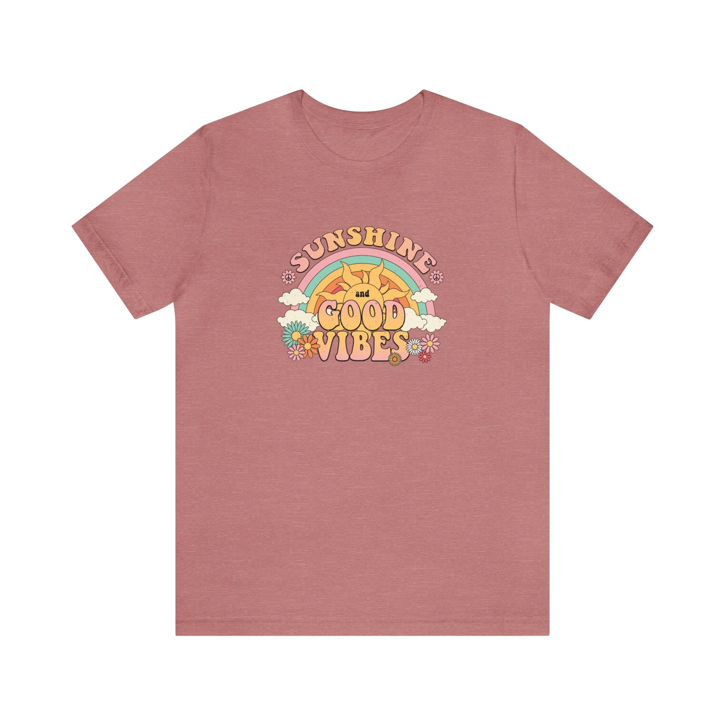Sunshine and Good Vibe's Print, Jersey Short Sleeve Tee