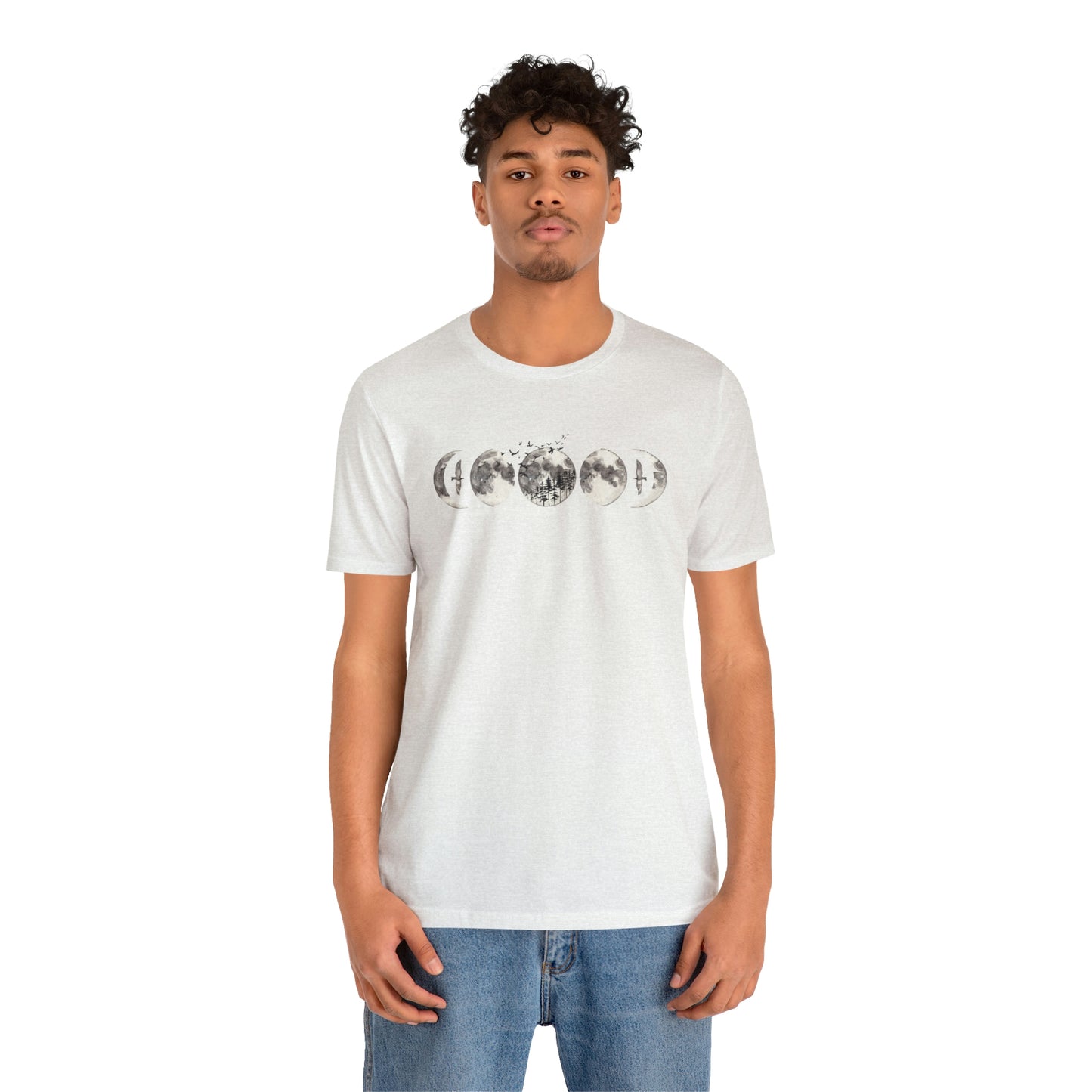 Moon Phases Print, Jersey Short Sleeve Tee