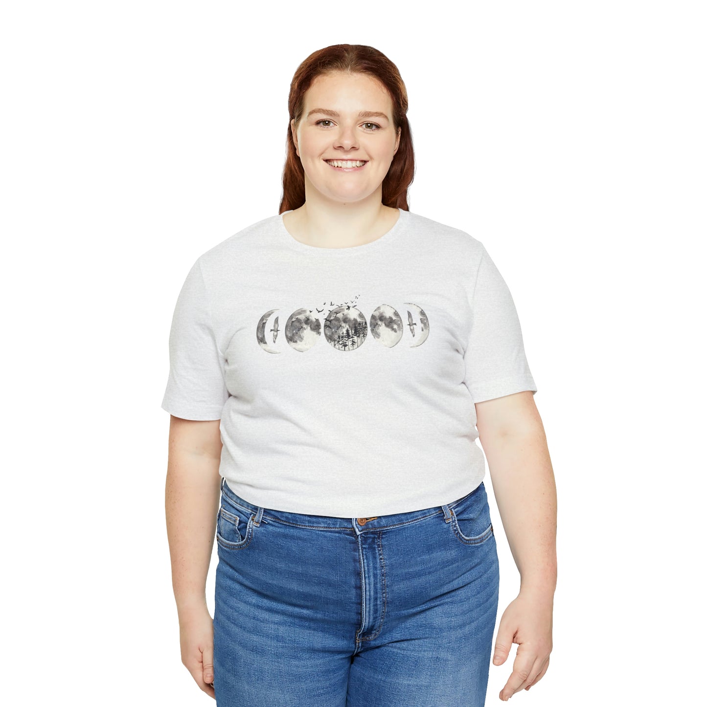 Moon Phases Print, Jersey Short Sleeve Tee
