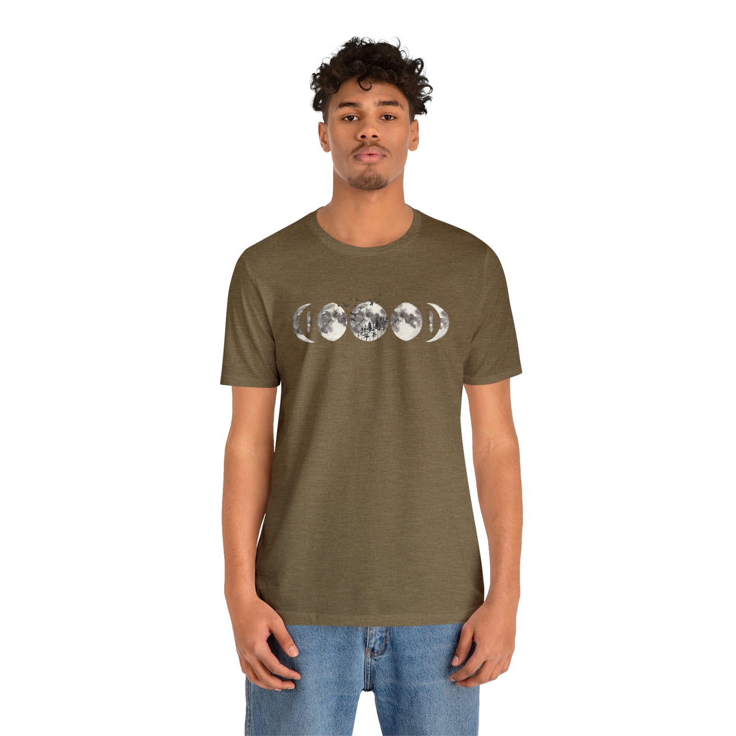 Moon Phases Print, Jersey Short Sleeve Tee