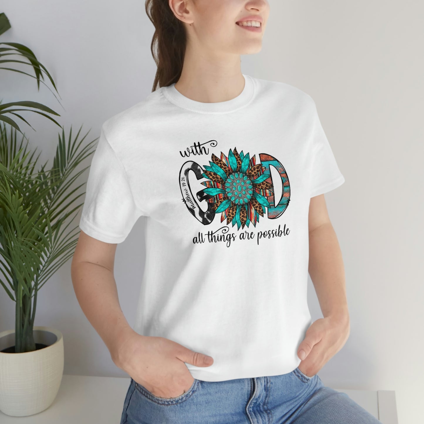 With God All Things Are Possible Unisex Jersey Short Sleeve Tee