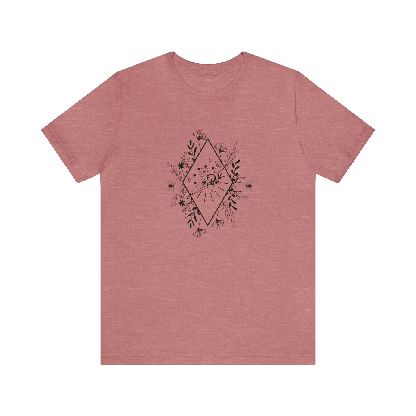Bird Skull Print Jersey Short Sleeve Tee