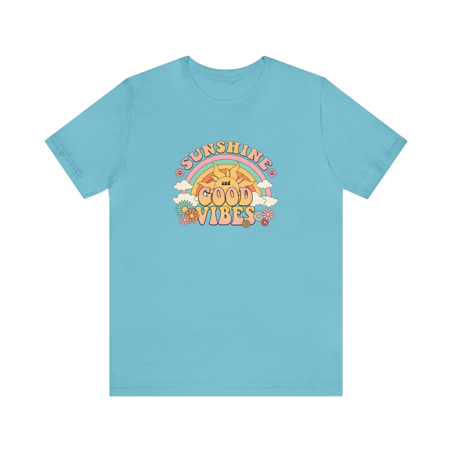 Sunshine and Good Vibe's Print, Jersey Short Sleeve Tee