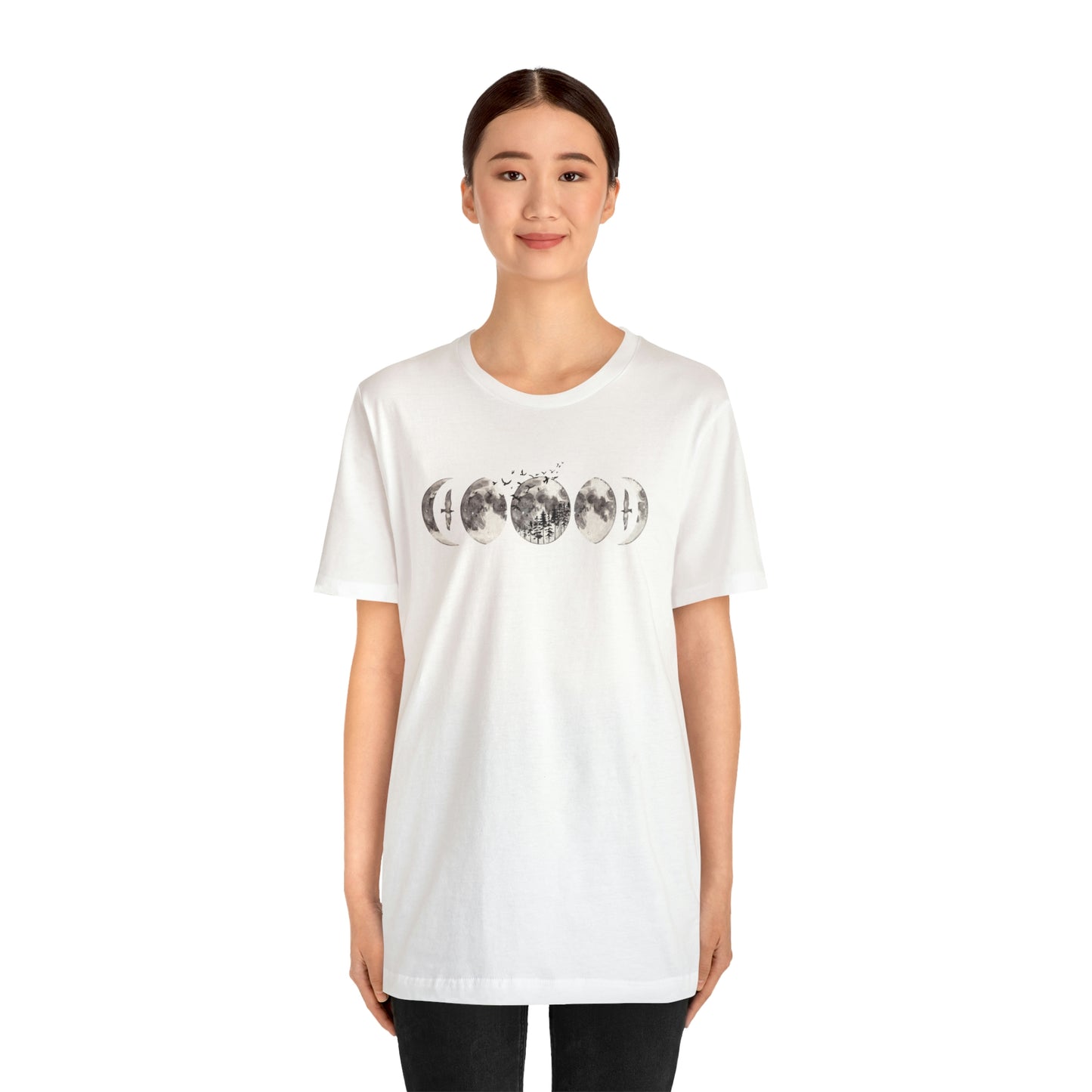 Moon Phases Print, Jersey Short Sleeve Tee