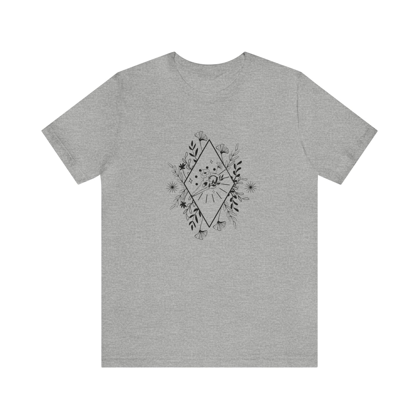 Bird Skull Print Jersey Short Sleeve Tee