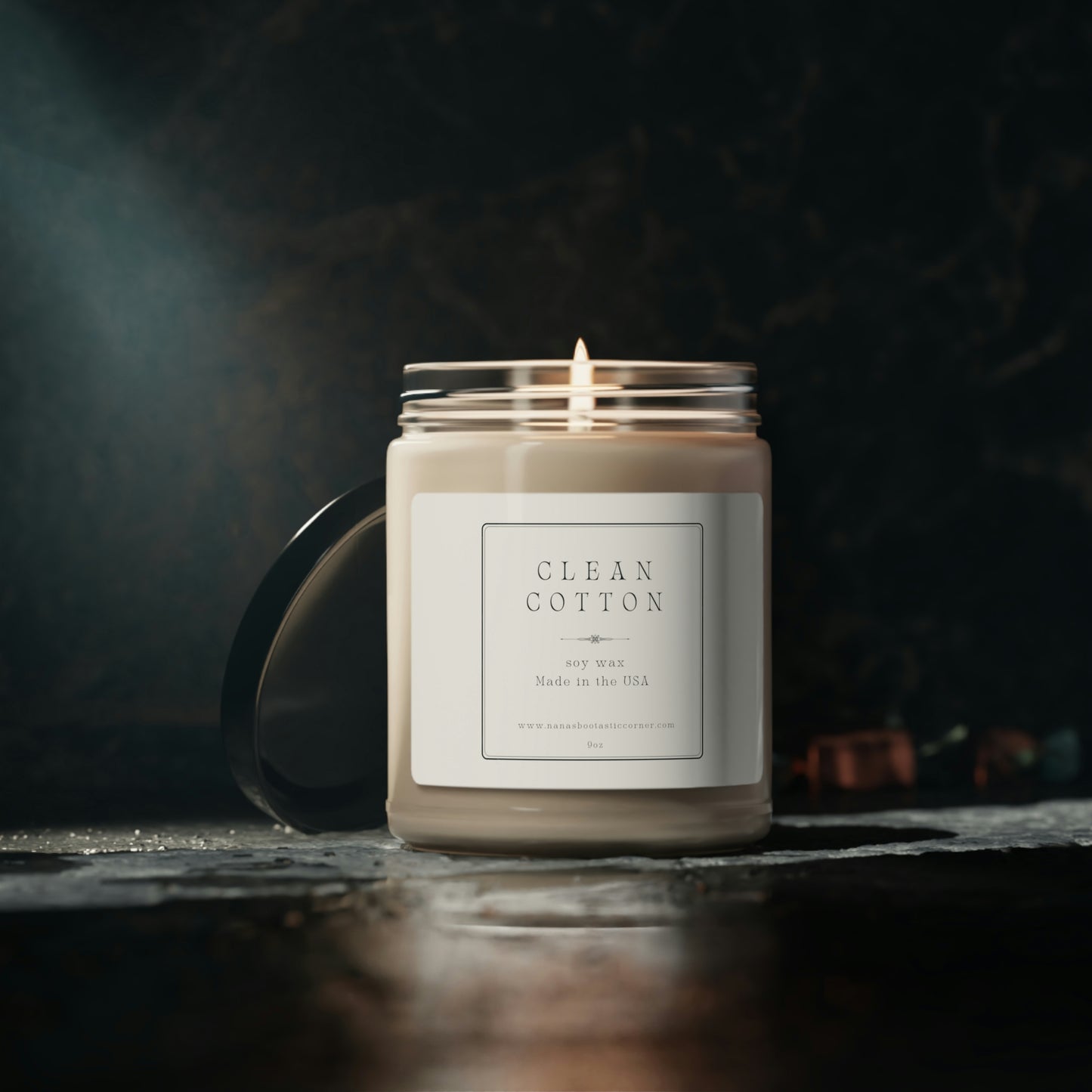 Clean Cotton, Scented Soy Candle, 9oz