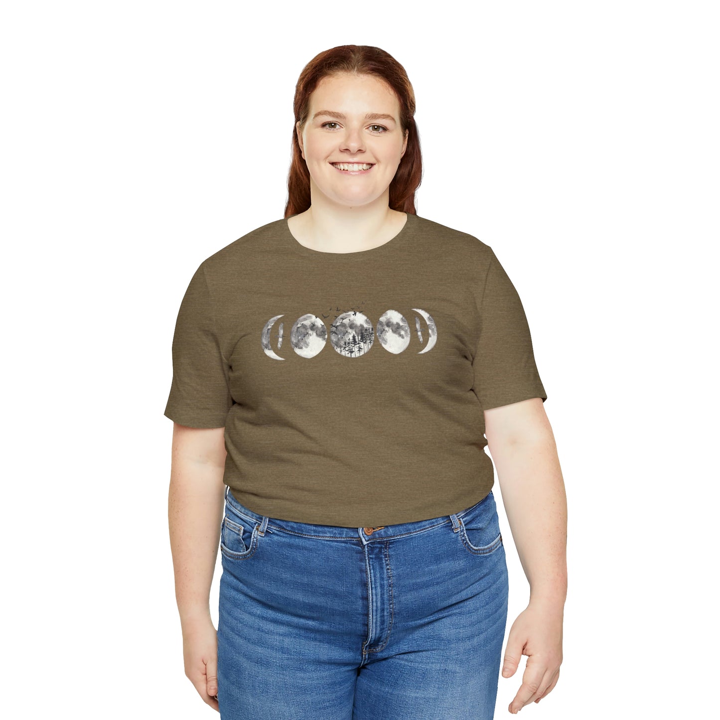 Moon Phases Print, Jersey Short Sleeve Tee