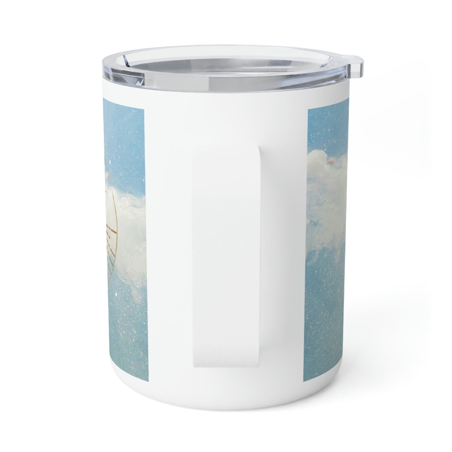 Evil Eye Smoke Print Insulated Coffee Mug, 10oz