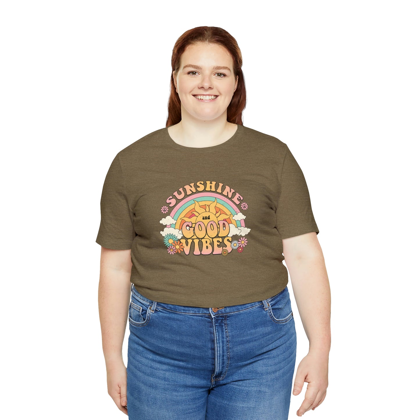 Sunshine and Good Vibe's Print, Jersey Short Sleeve Tee