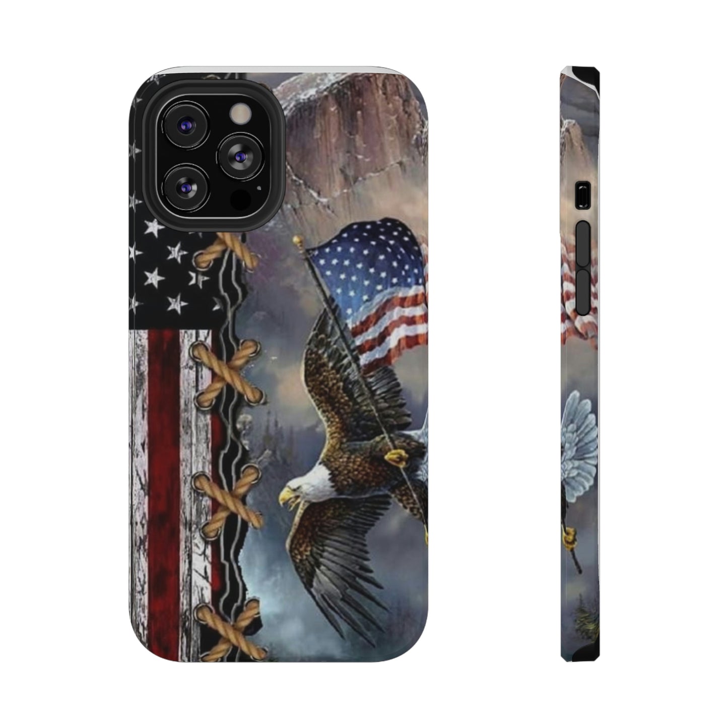 American Flag Eagle Print Impact-Resistant Cases