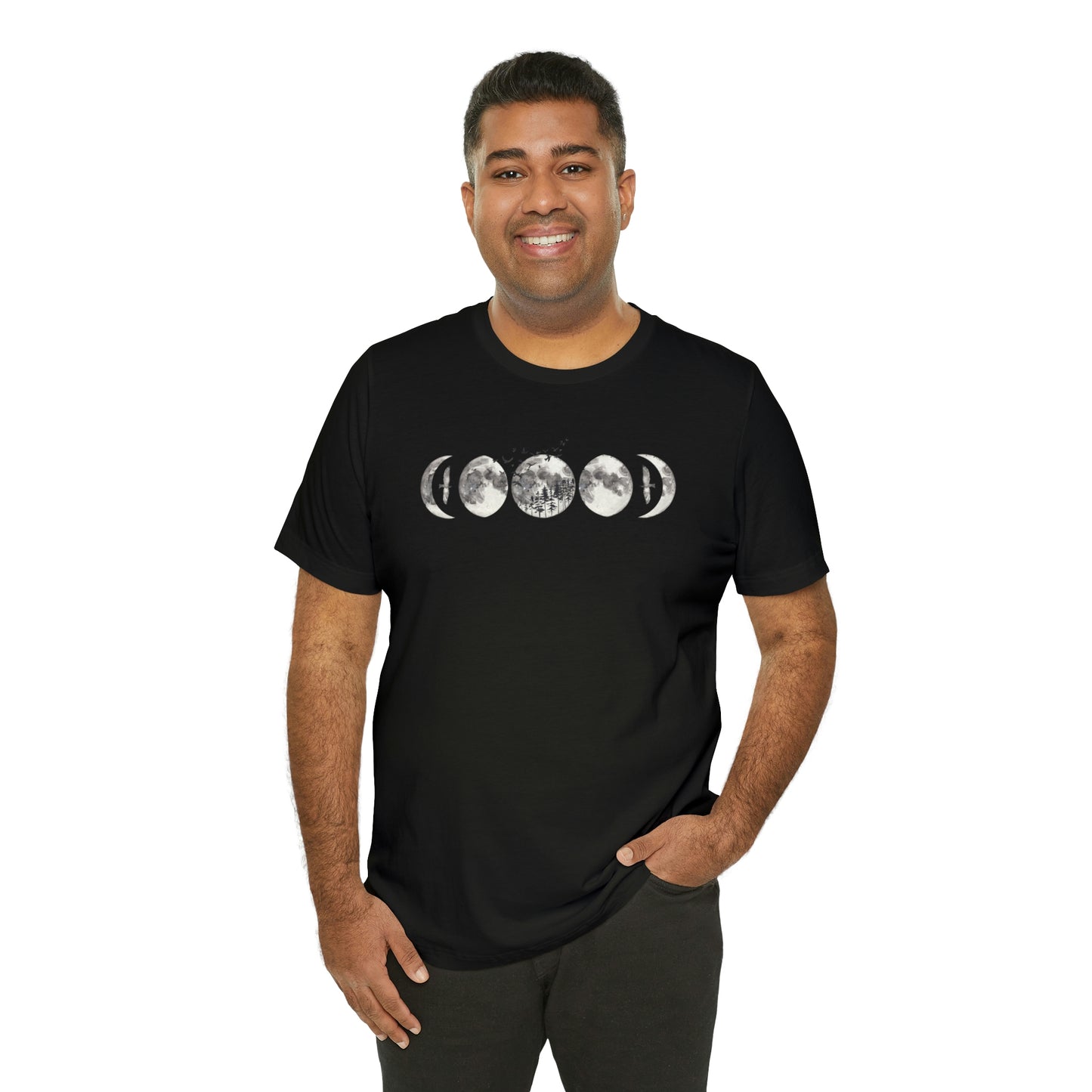 Moon Phases Print, Jersey Short Sleeve Tee