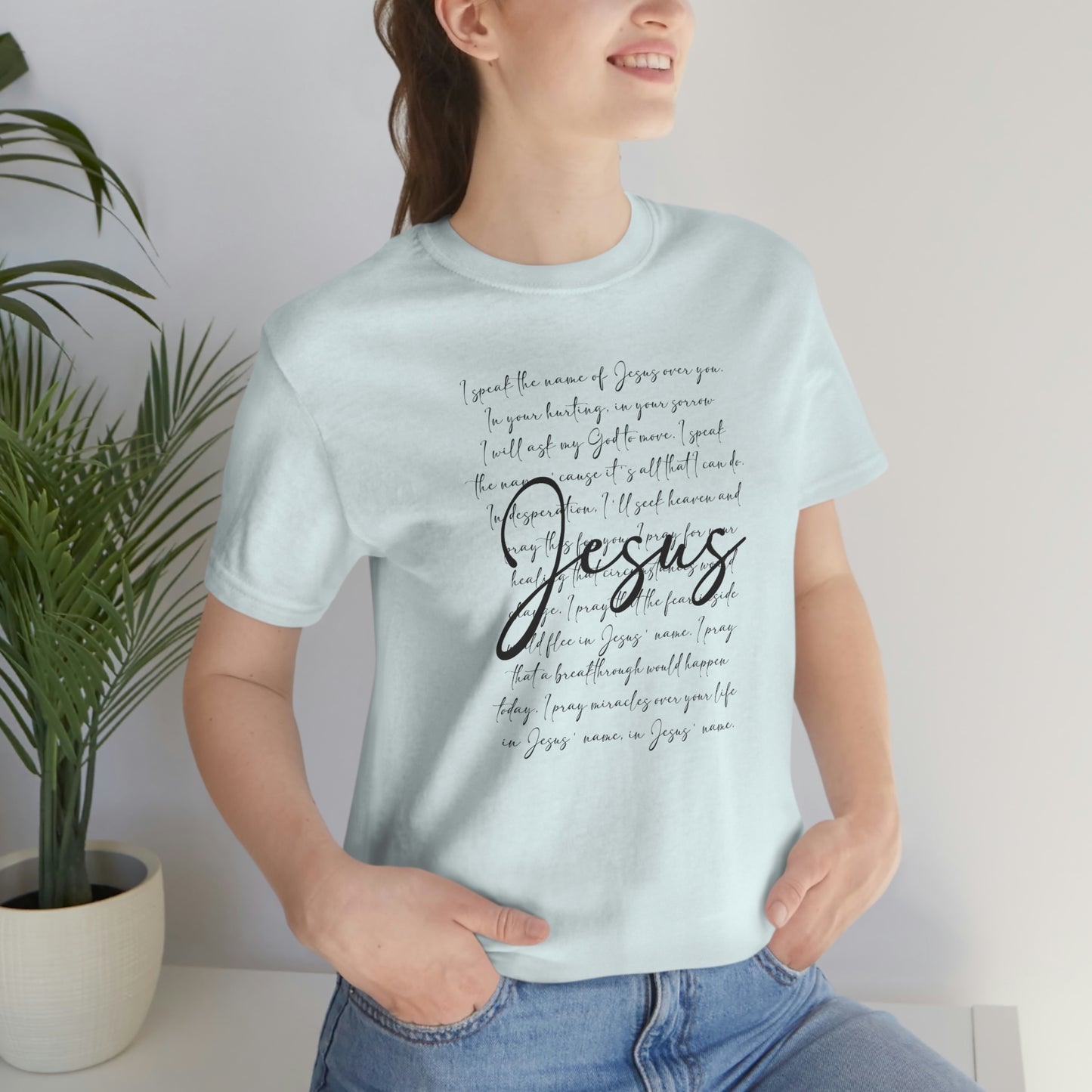 Speak The Word Of Jesus Print Jersey Short Sleeve Tee