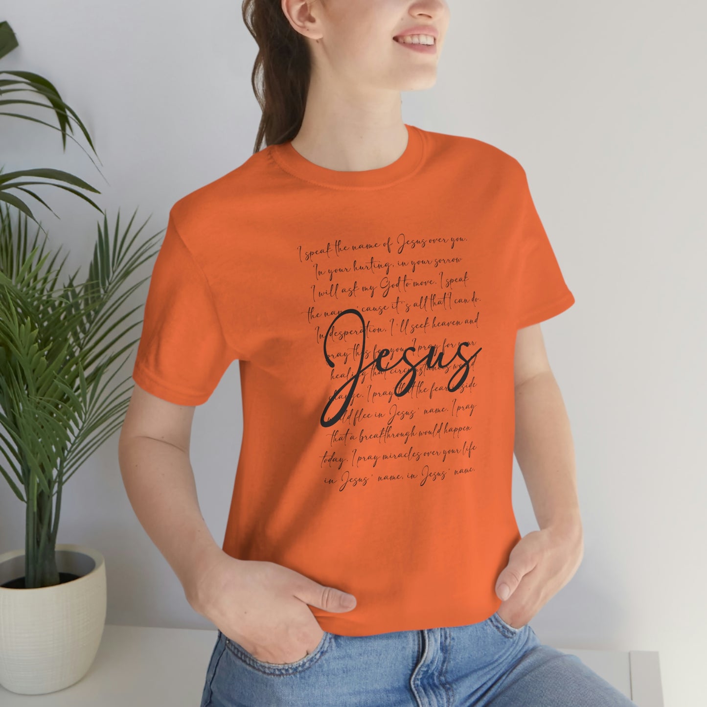 Speak The Word Of Jesus Print Jersey Short Sleeve Tee