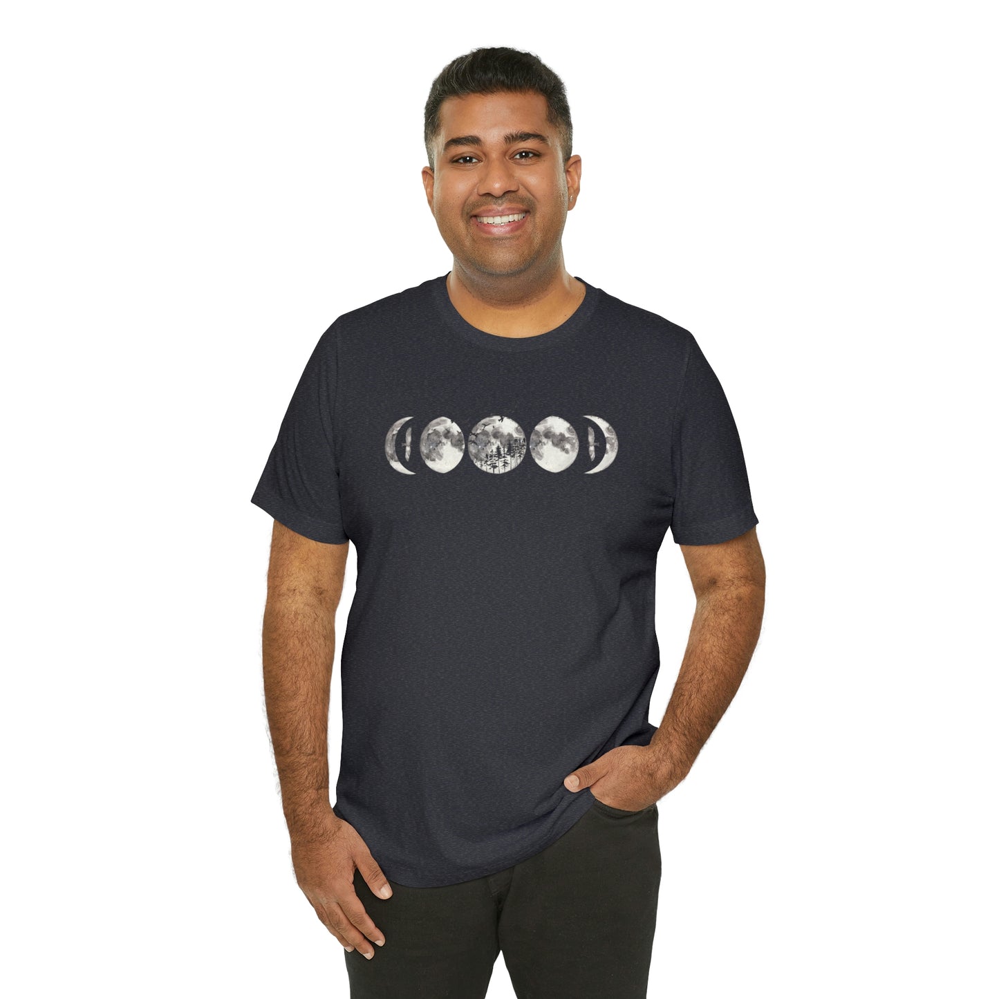 Moon Phases Print, Jersey Short Sleeve Tee