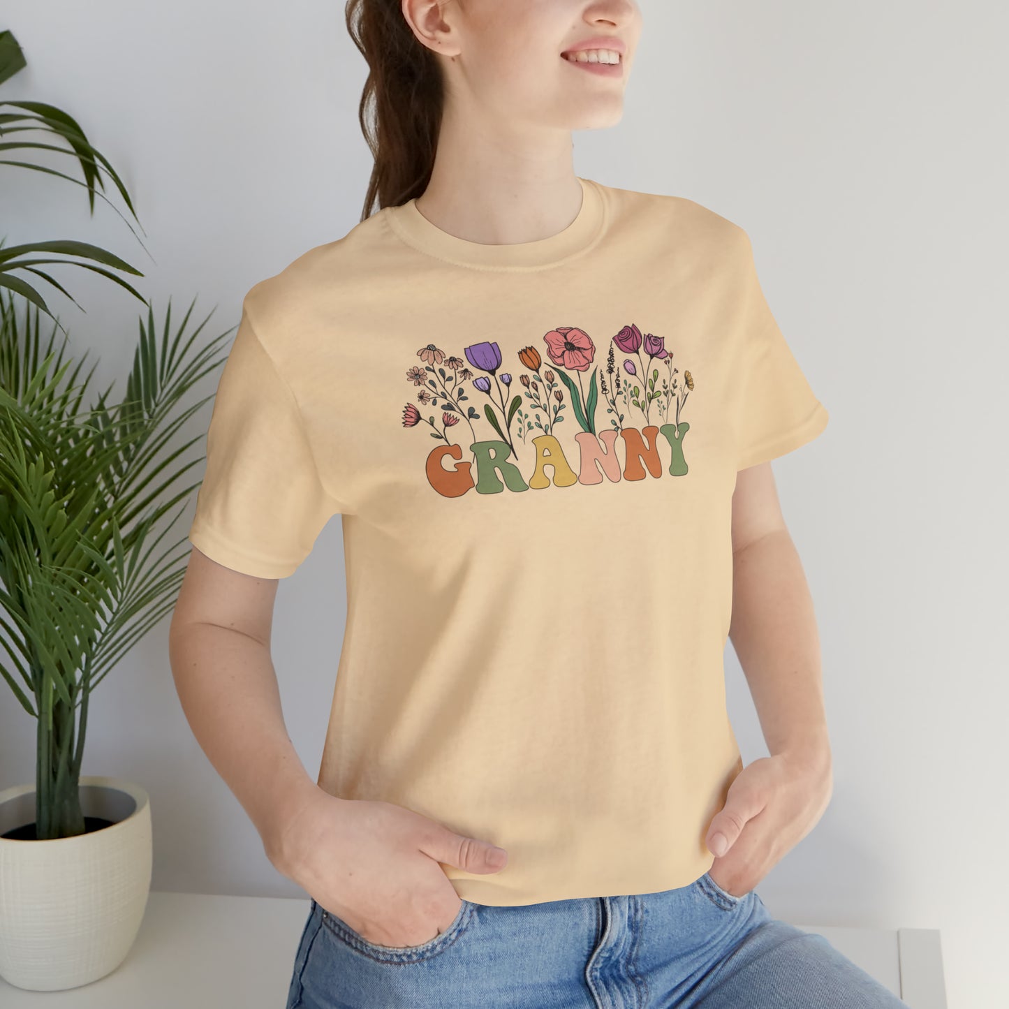 Granny Print Jersey Short Sleeve Tee