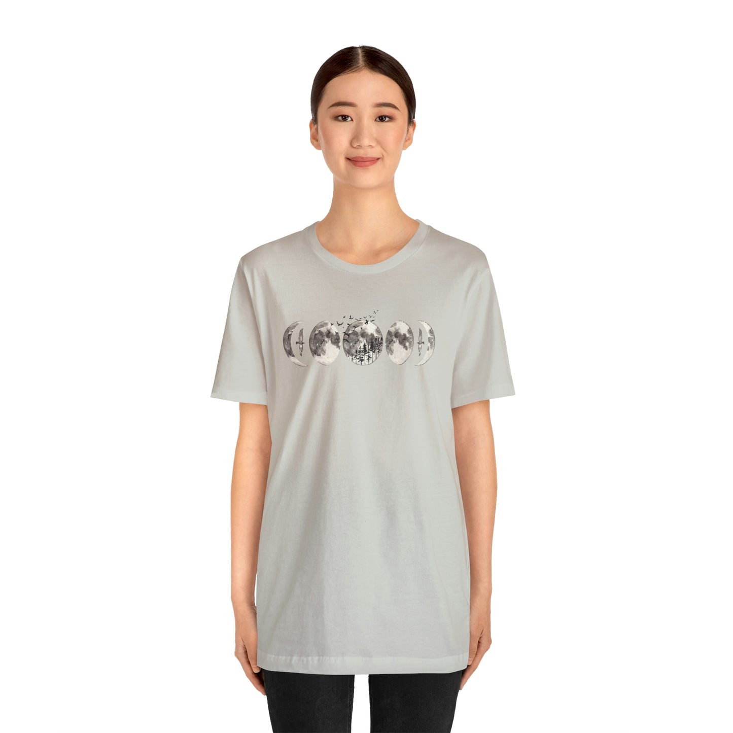 Moon Phases Print, Jersey Short Sleeve Tee