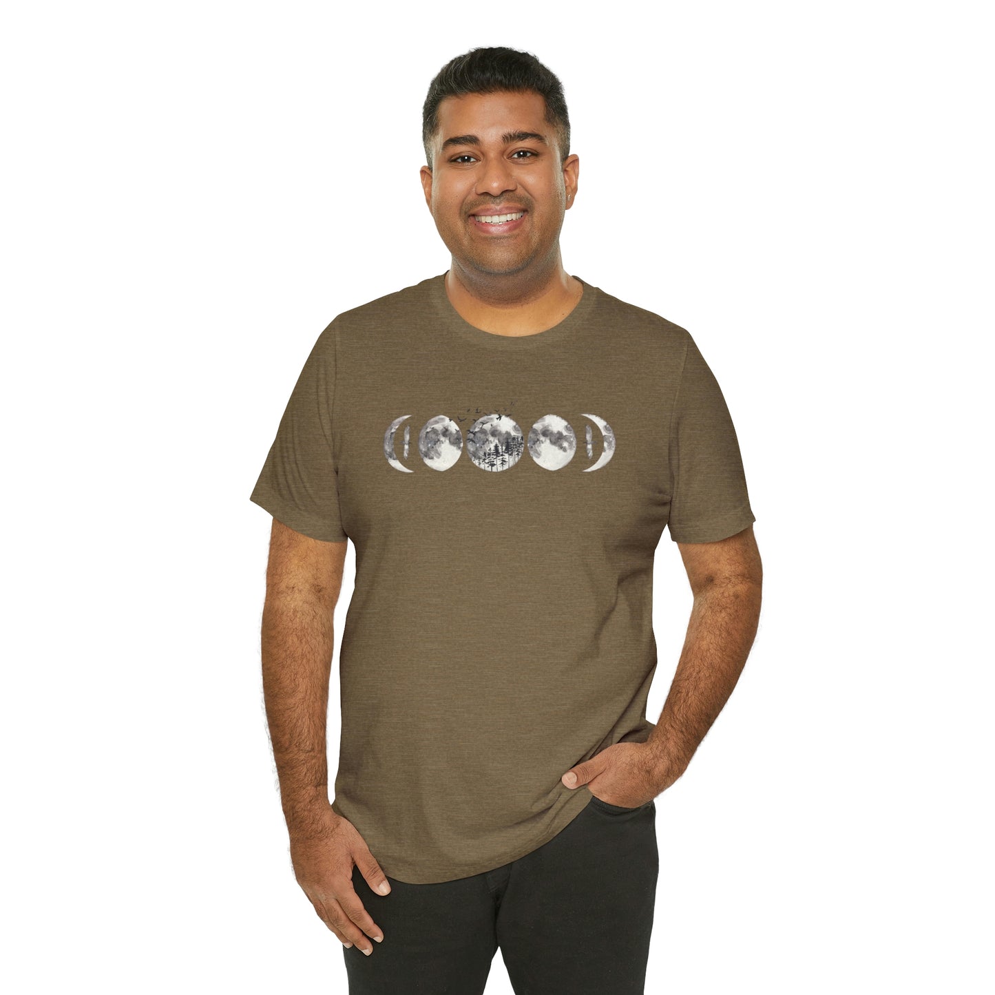 Moon Phases Print, Jersey Short Sleeve Tee