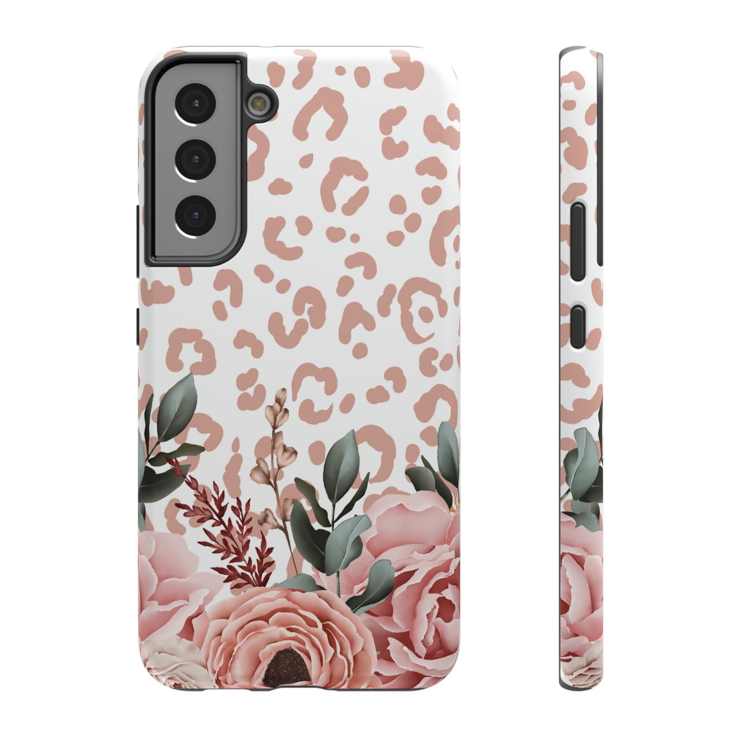 Rose Leopard Print Impact-Resistant Cases