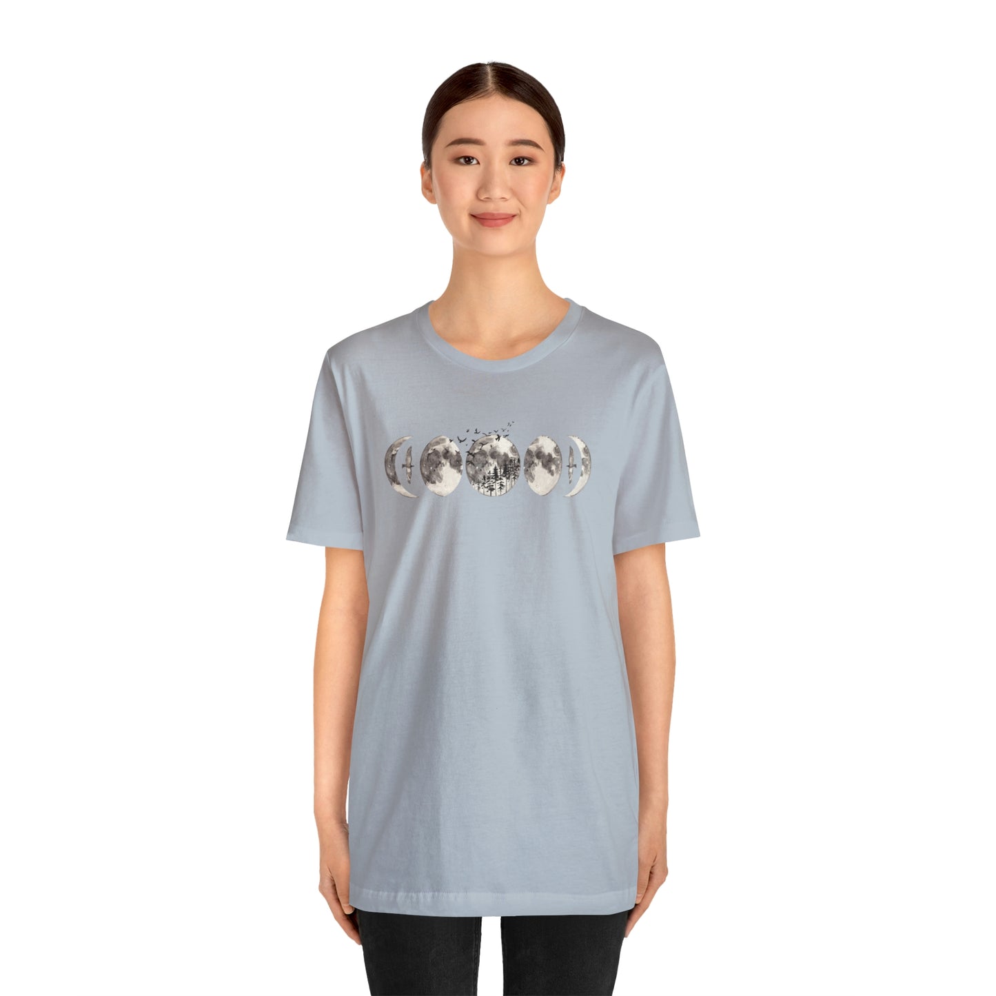 Moon Phases Print, Jersey Short Sleeve Tee