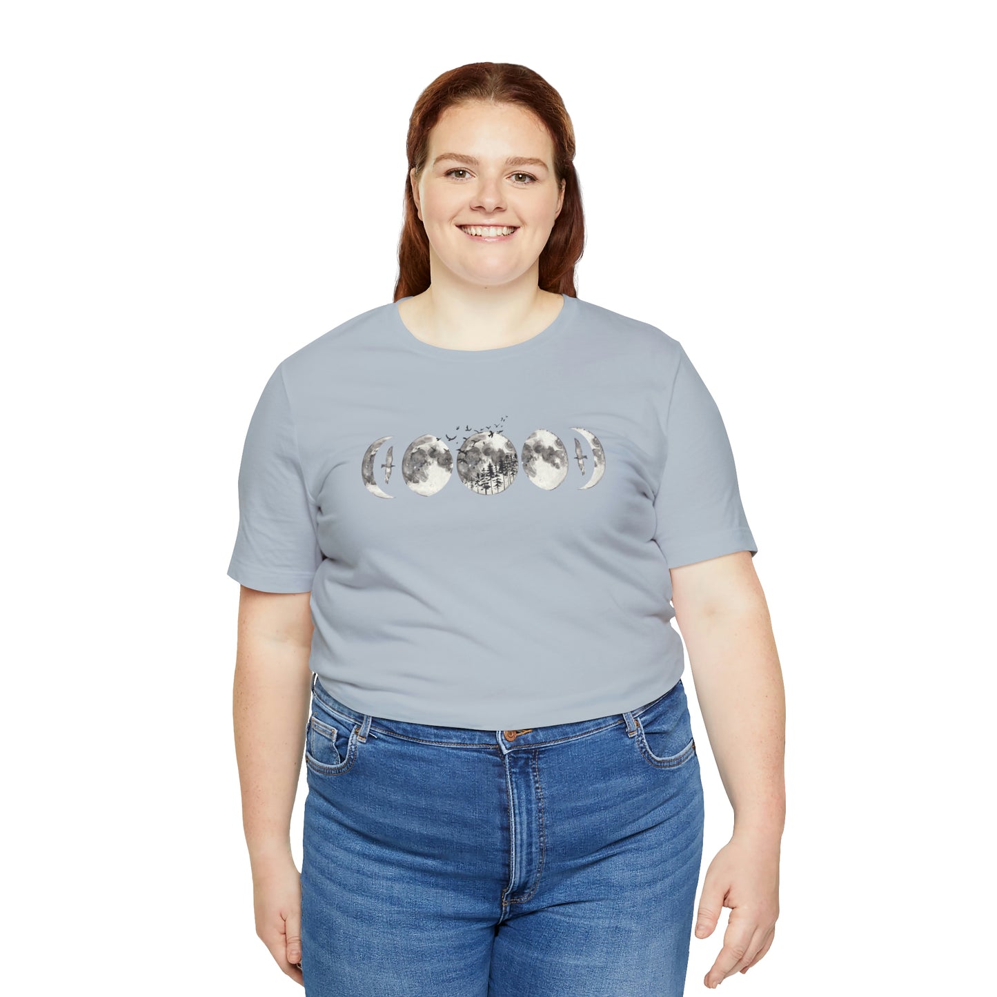 Moon Phases Print, Jersey Short Sleeve Tee