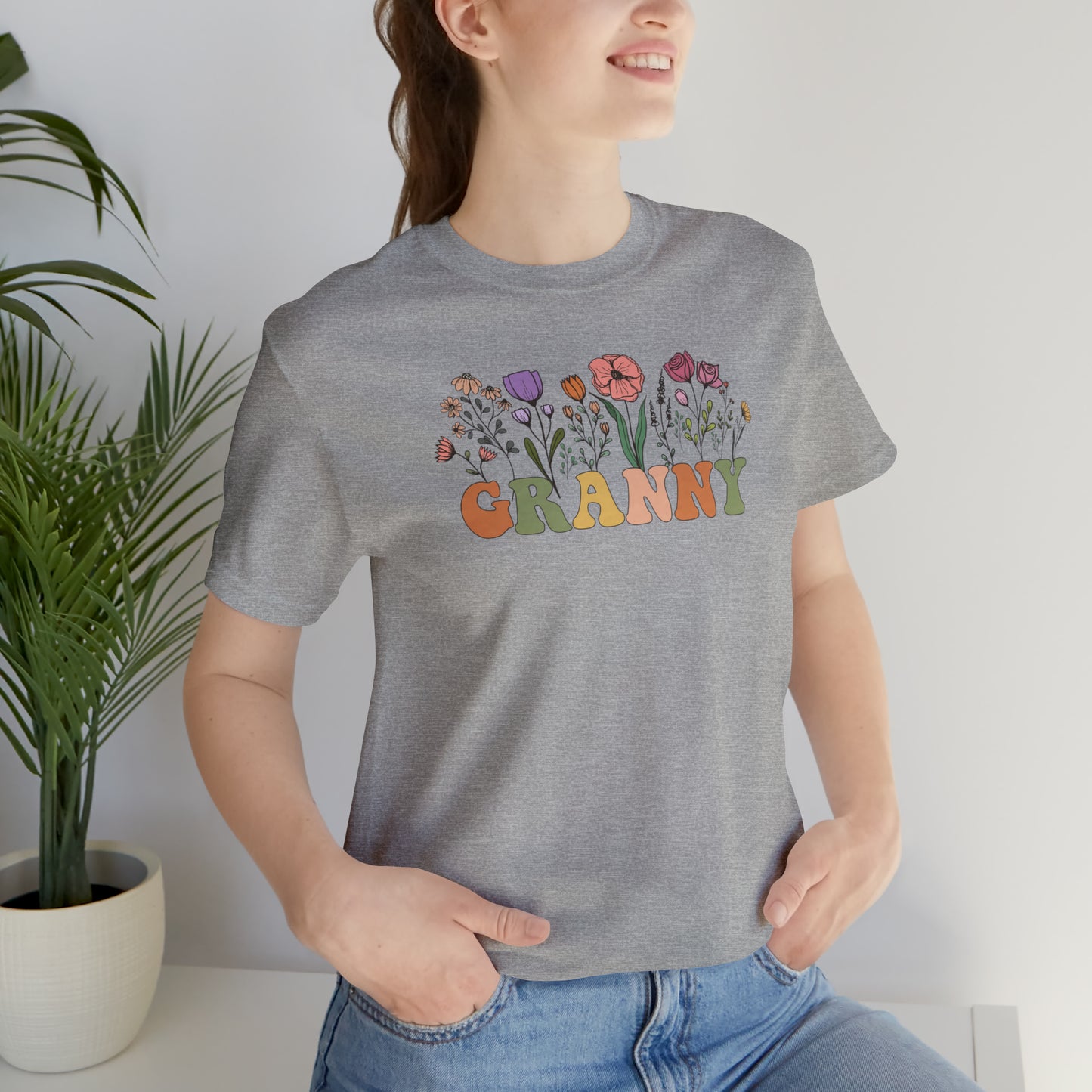 Granny Print Jersey Short Sleeve Tee