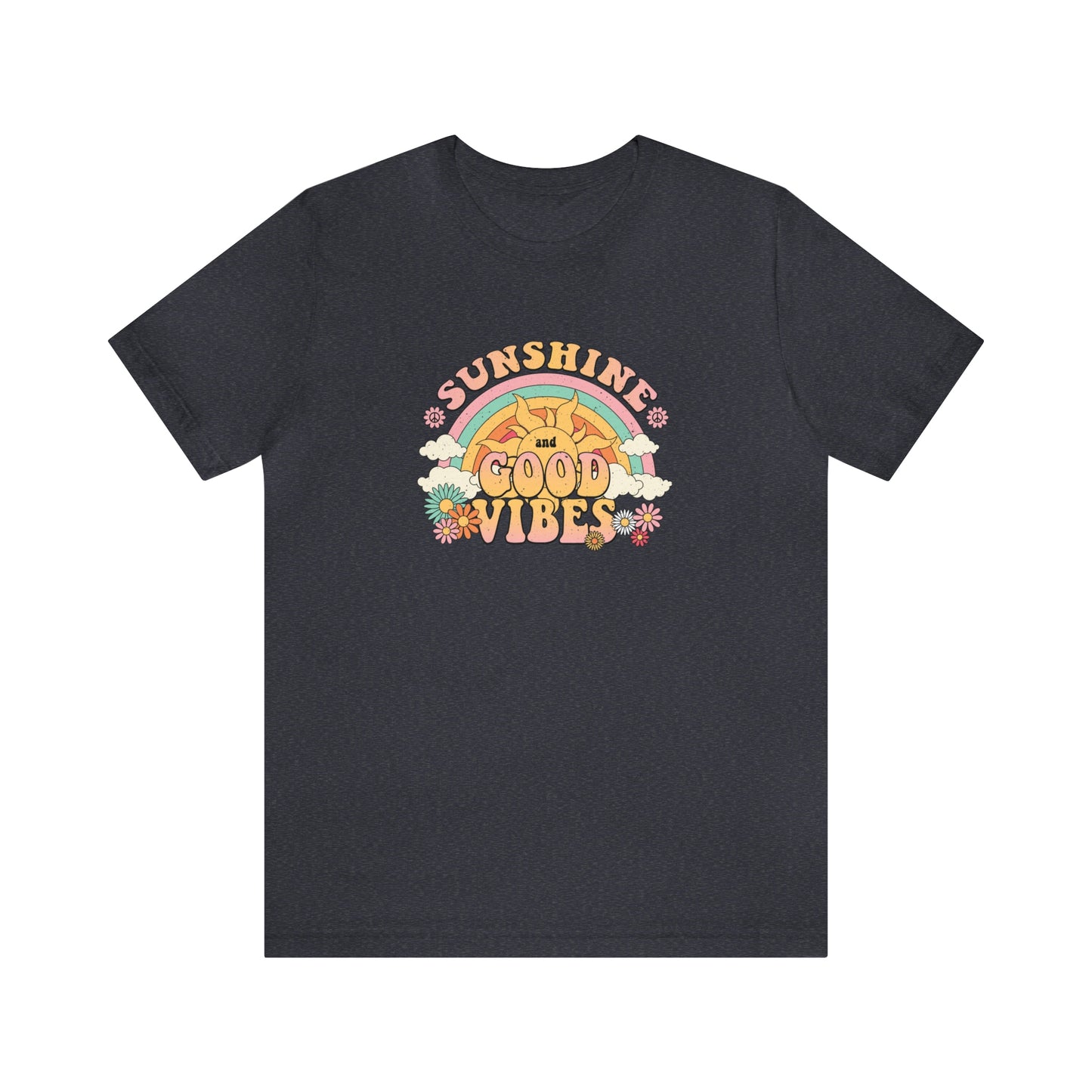 Sunshine and Good Vibe's Print, Jersey Short Sleeve Tee