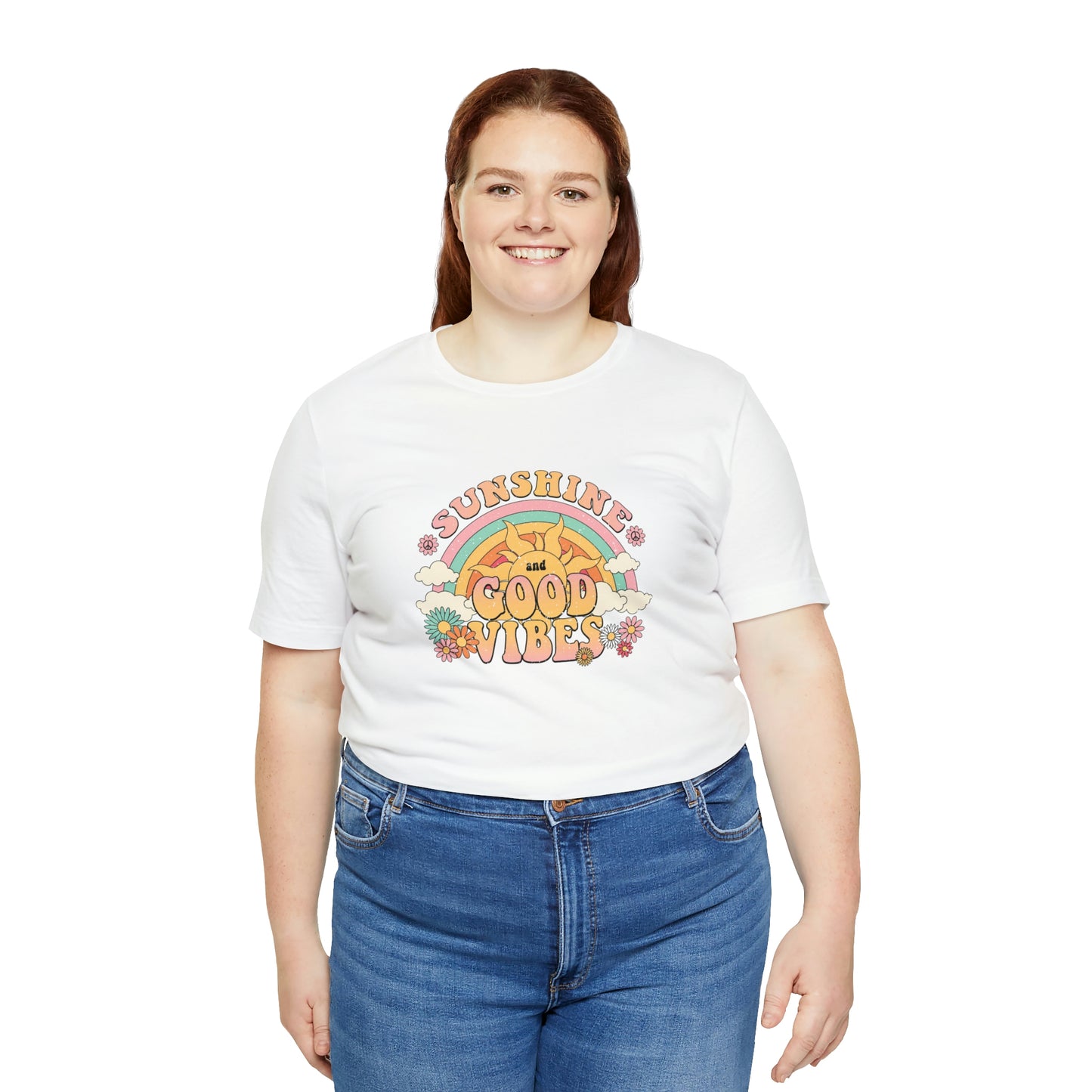 Sunshine and Good Vibe's Print, Jersey Short Sleeve Tee