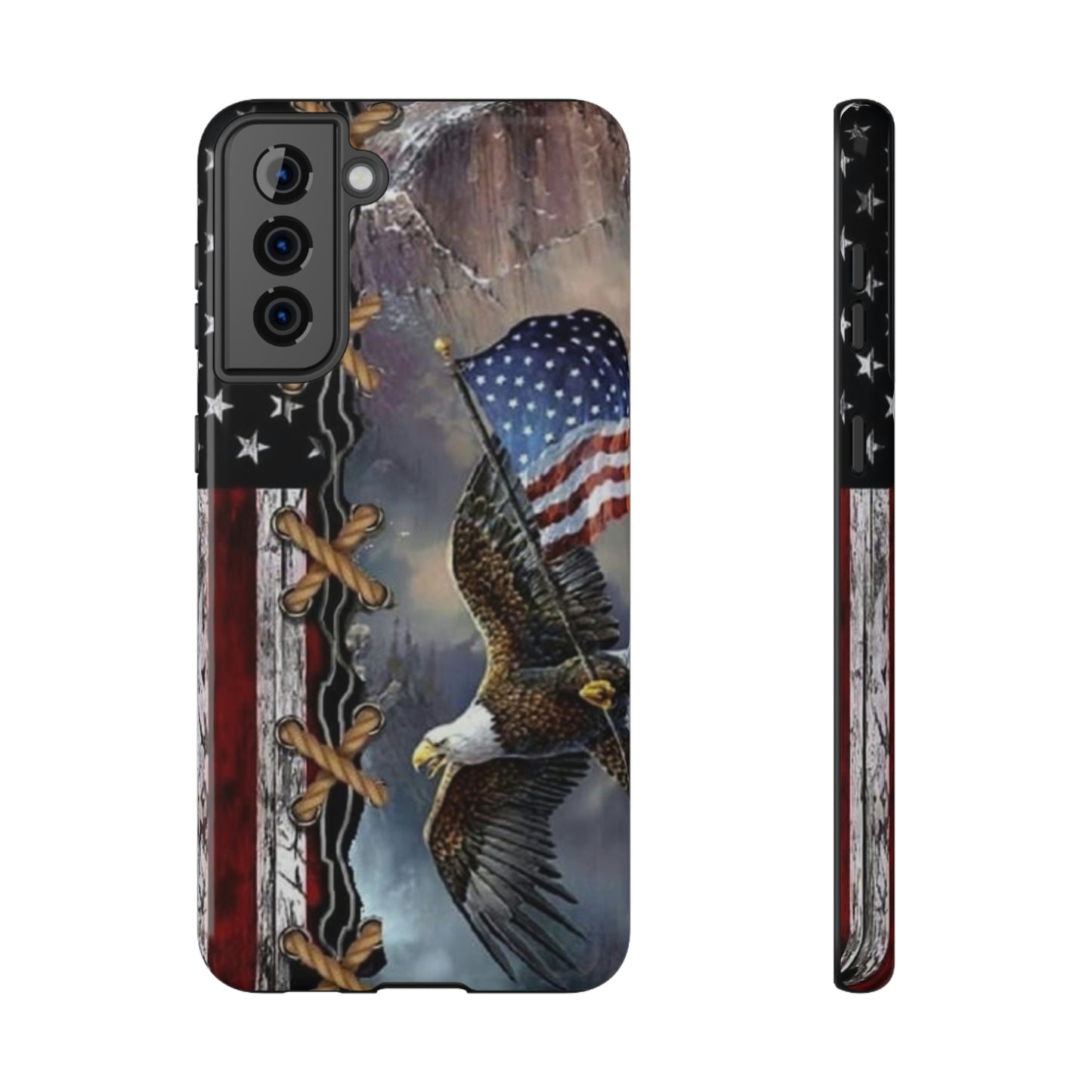 American Flag Eagle Print Impact-Resistant Cases