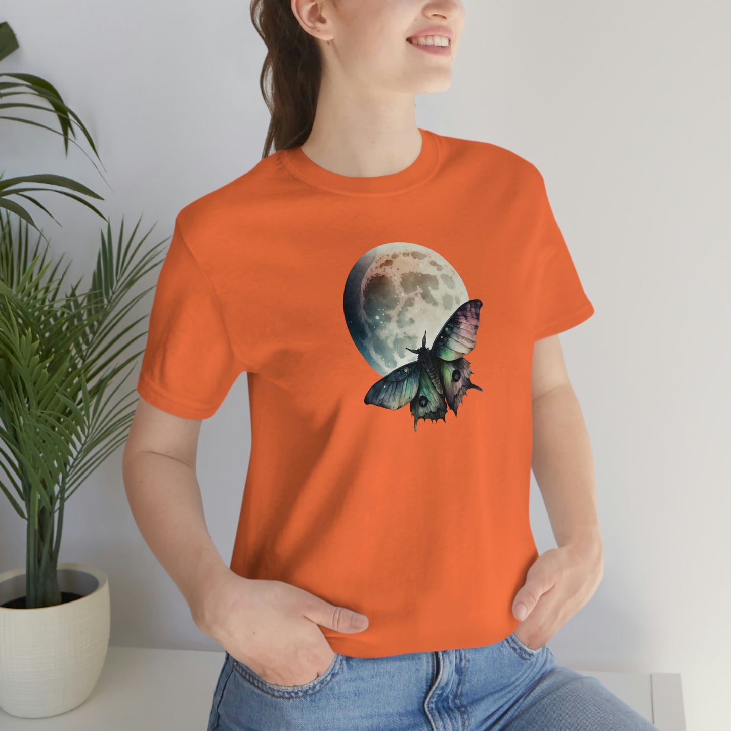 Lunar Moth Print Jersey Short Sleeve Tee