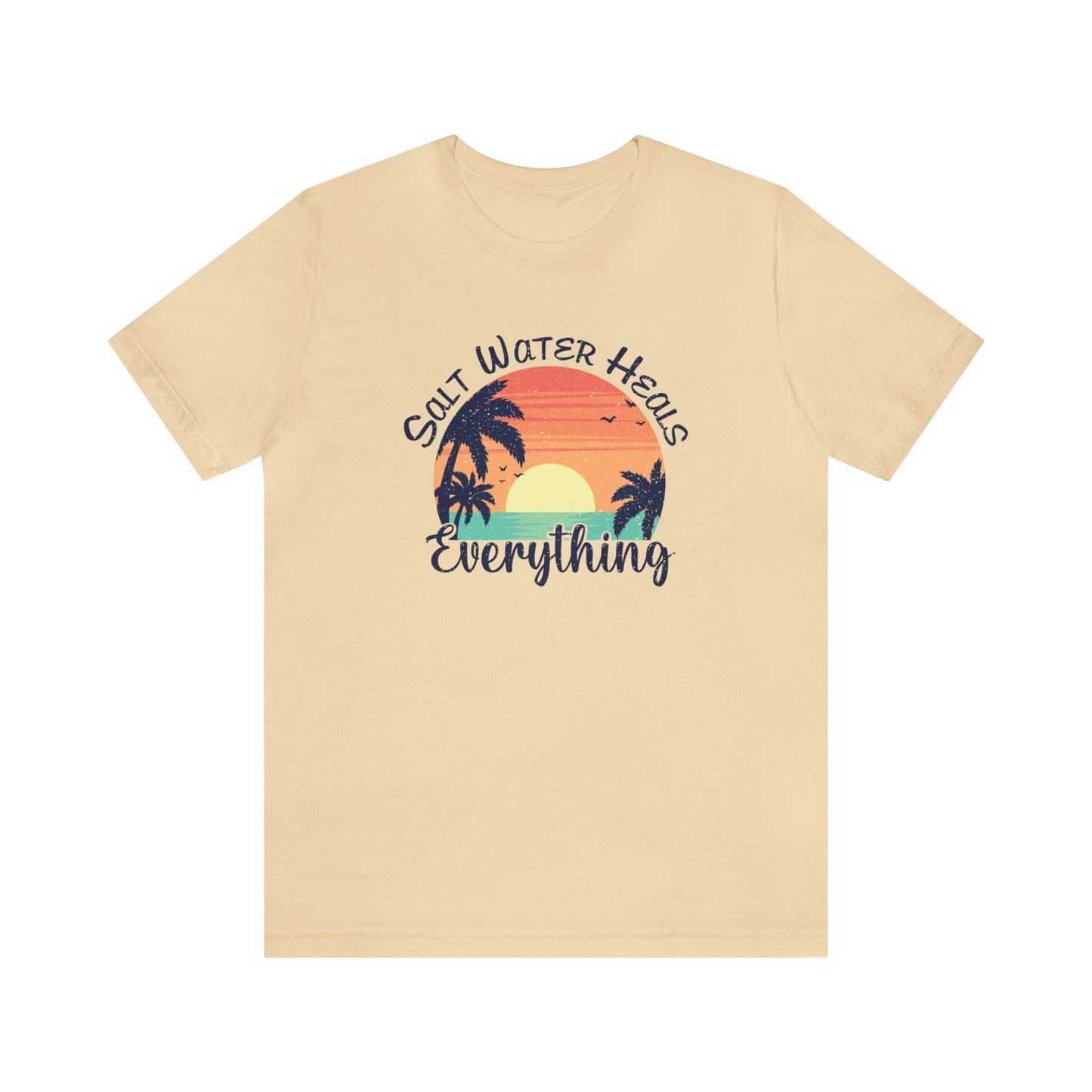 Saltwater Heals Everything Print Jersey Short Sleeve Tee