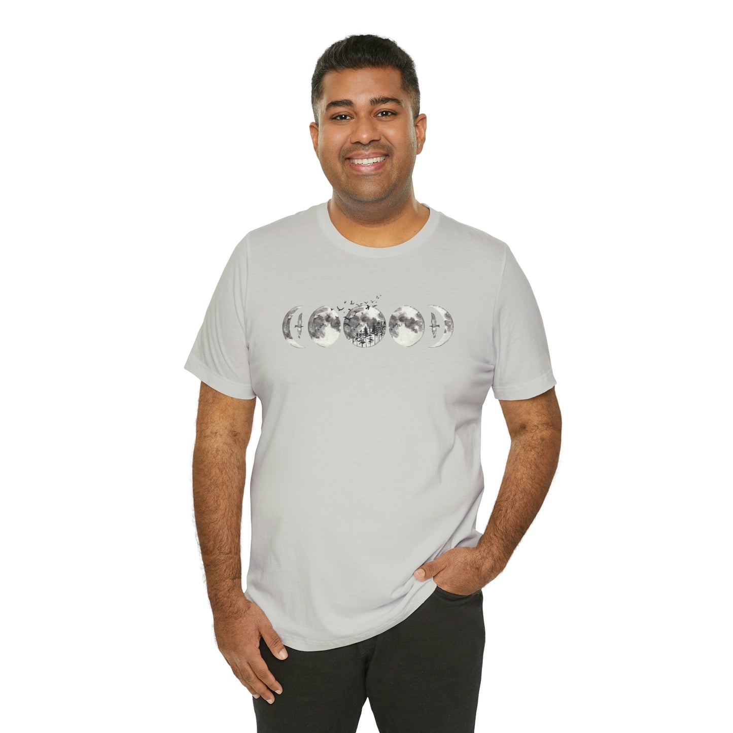 Moon Phases Print, Jersey Short Sleeve Tee
