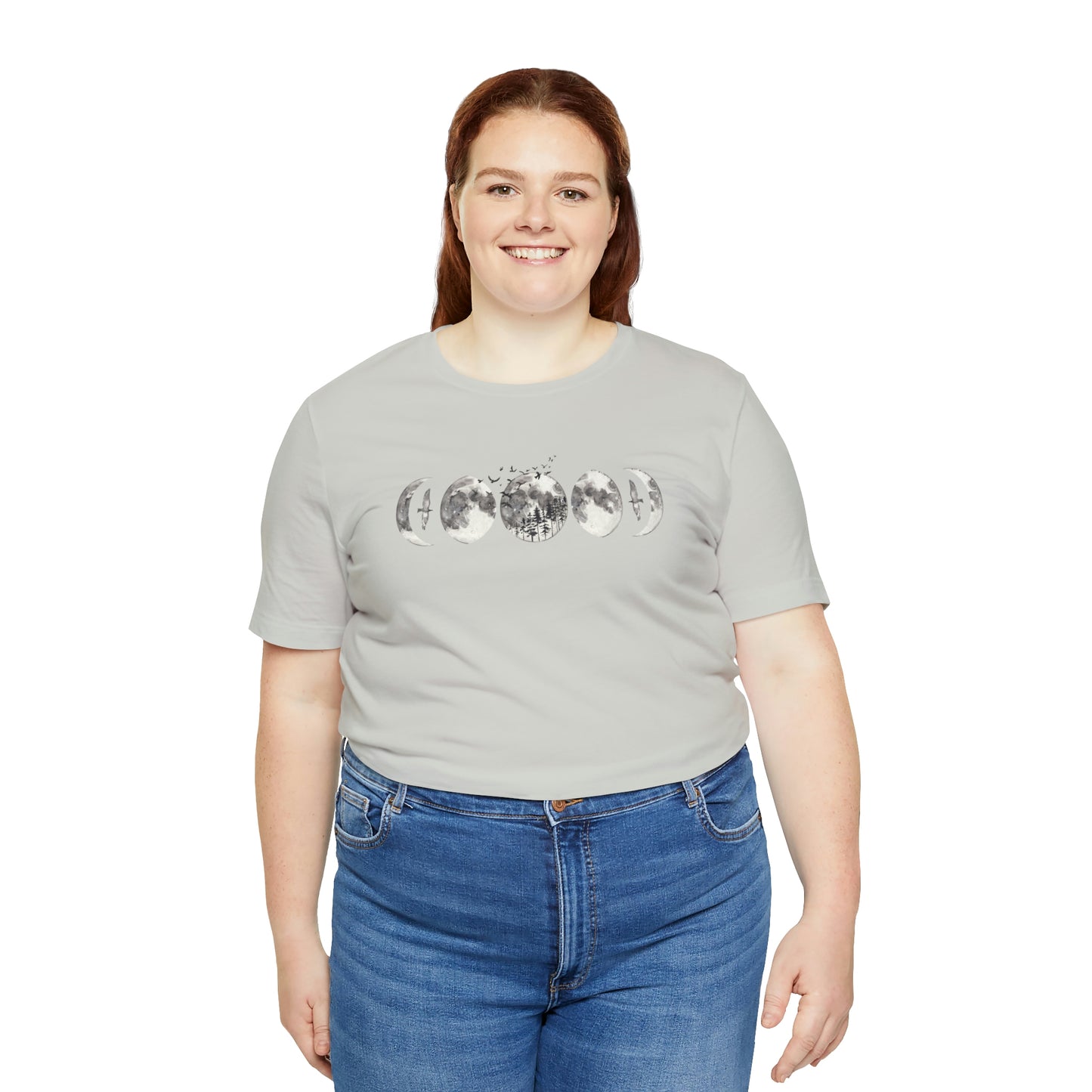 Moon Phases Print, Jersey Short Sleeve Tee