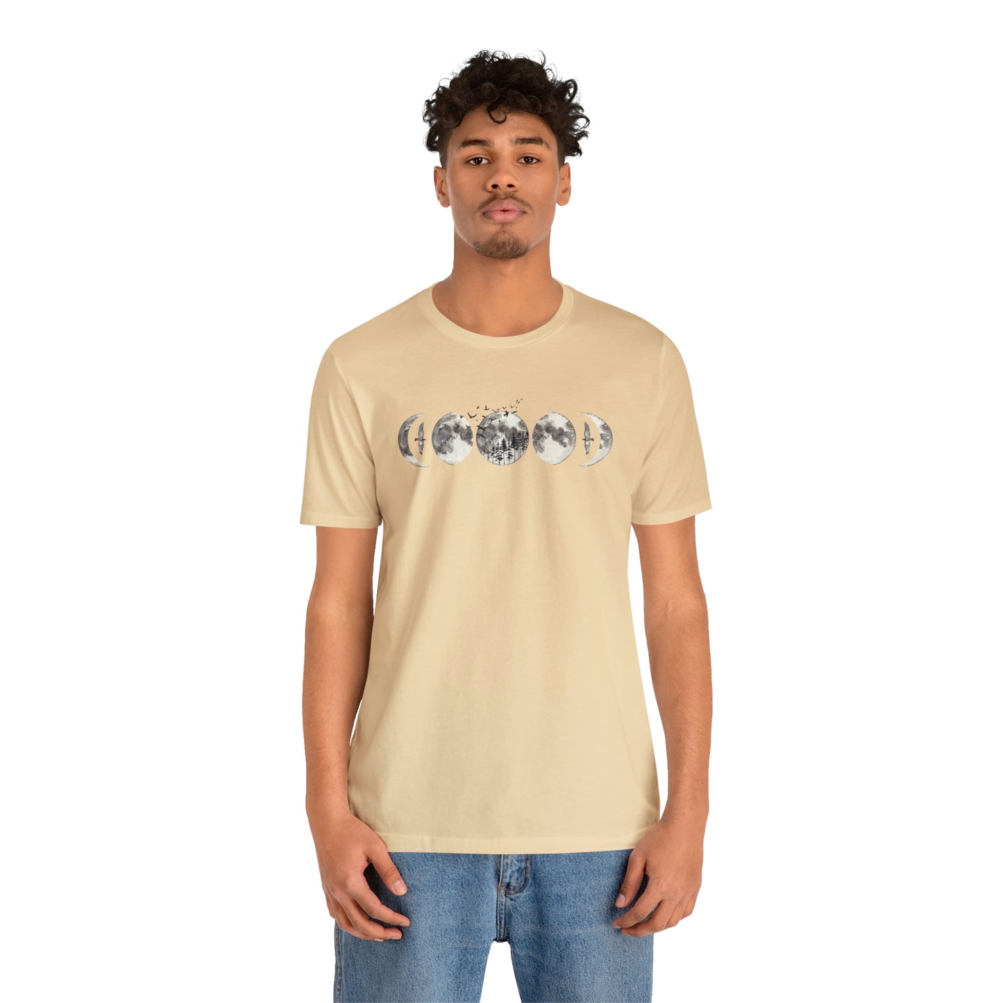 Moon Phases Print, Jersey Short Sleeve Tee