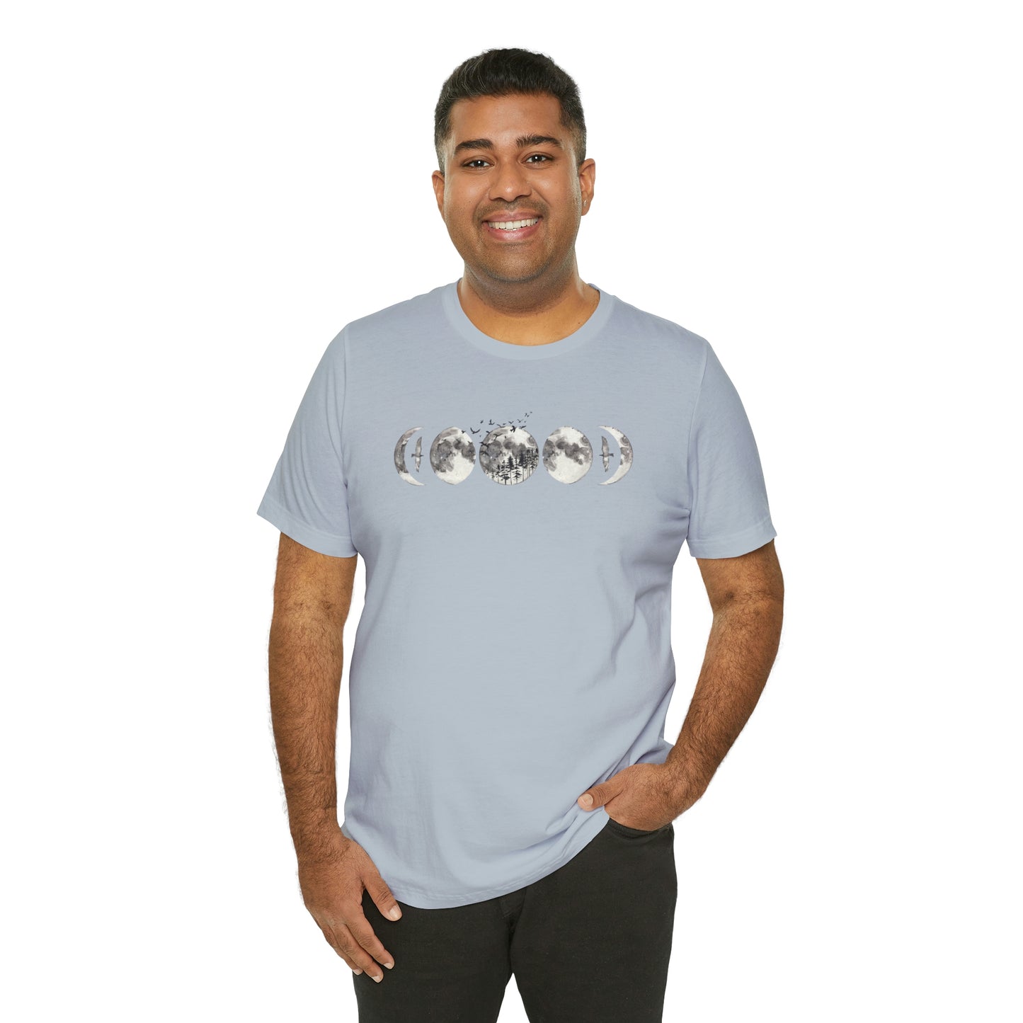 Moon Phases Print, Jersey Short Sleeve Tee