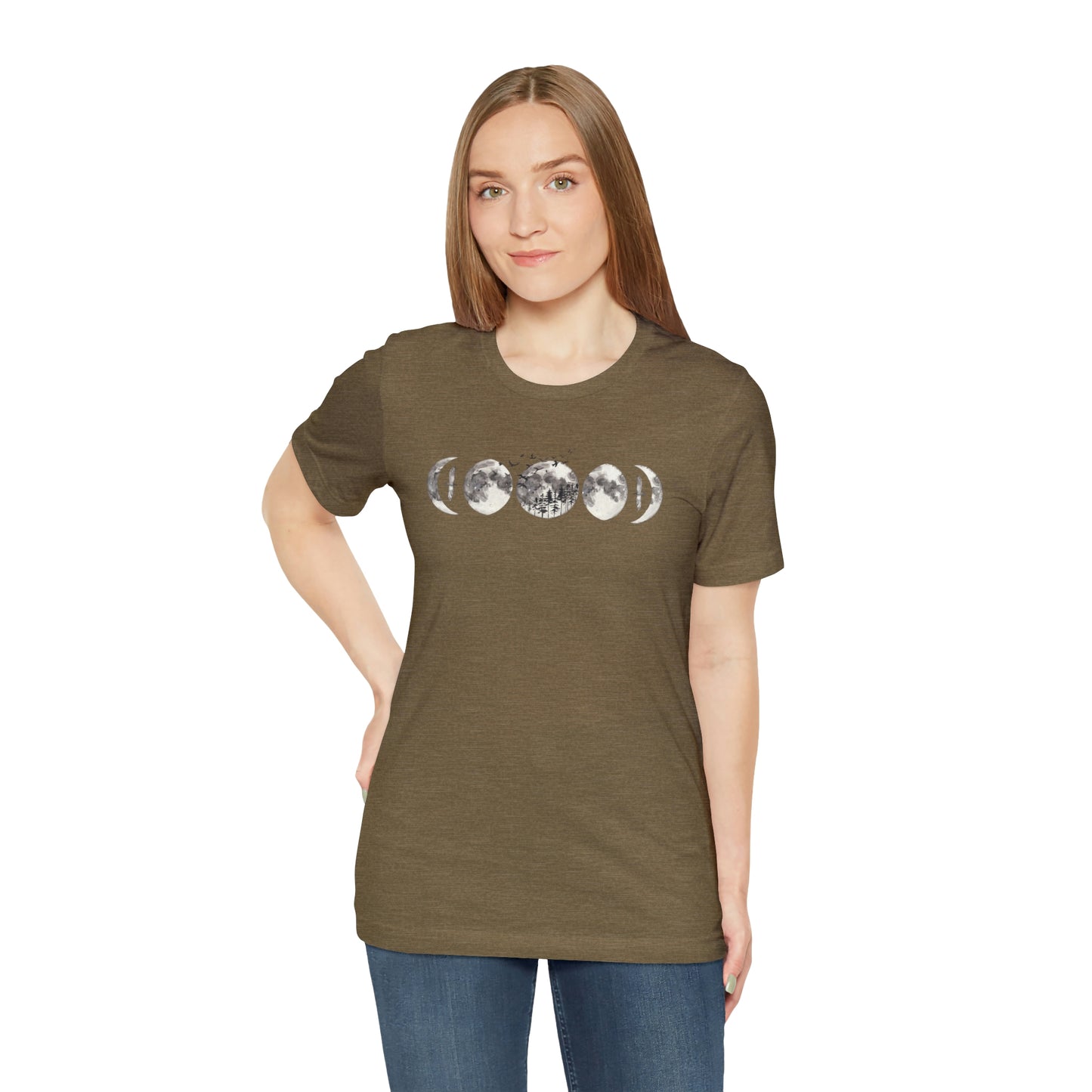 Moon Phases Print, Jersey Short Sleeve Tee
