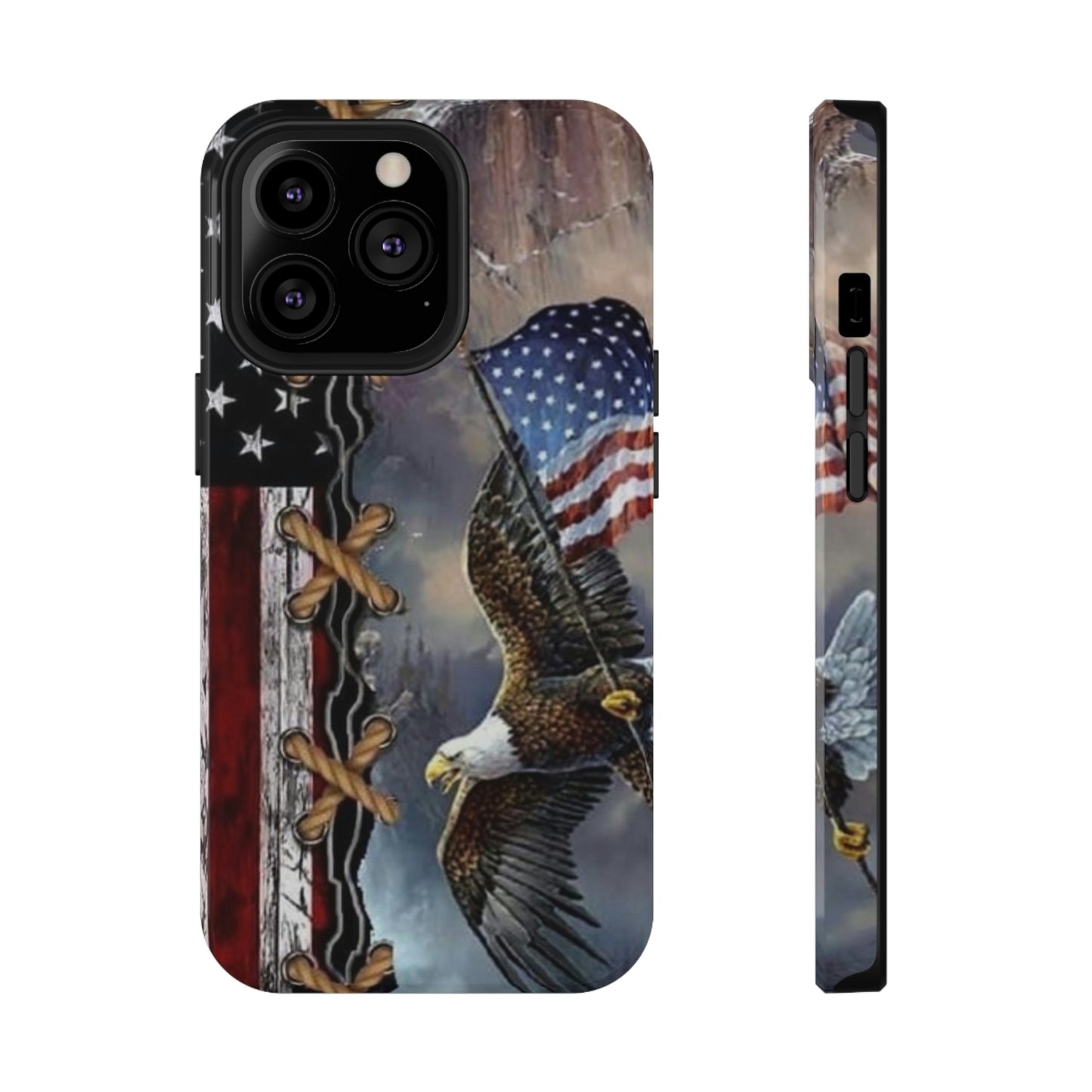 American Flag Eagle Print Impact-Resistant Cases