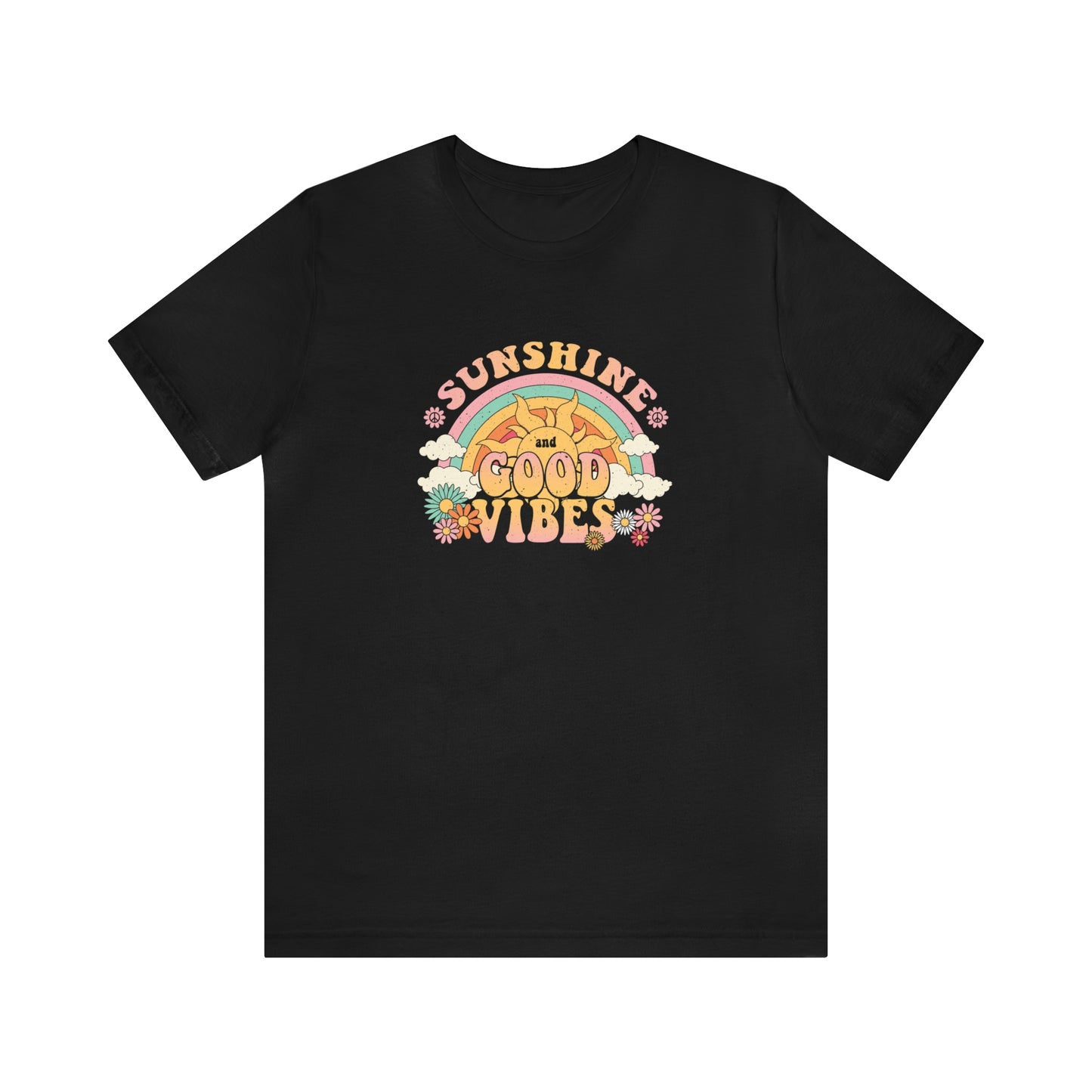 Sunshine and Good Vibe's Print, Jersey Short Sleeve Tee