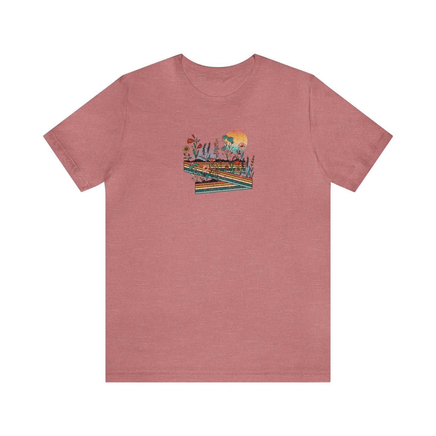 Retro Highway Print Jersey Short Sleeve Tee