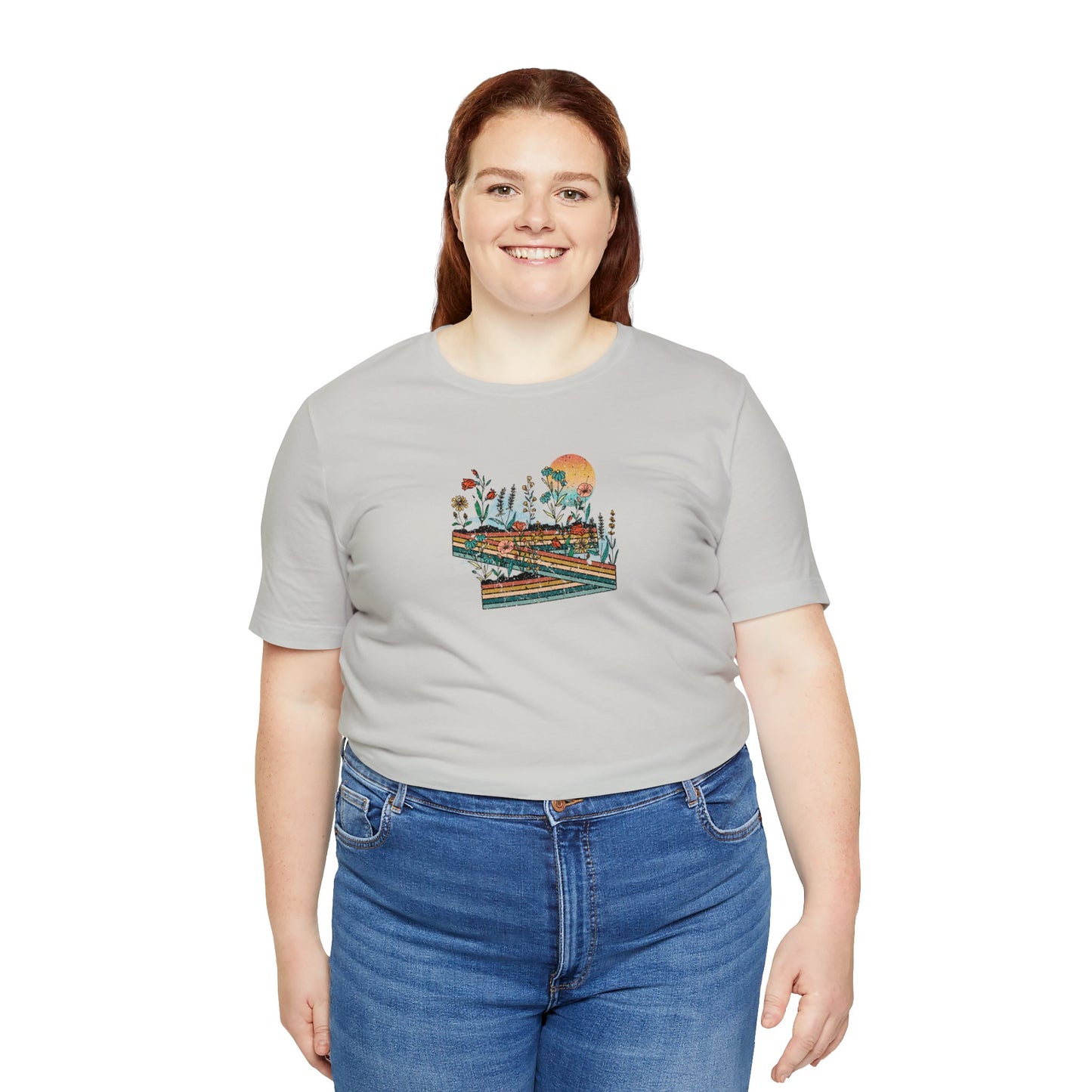 Retro Highway Print Jersey Short Sleeve Tee