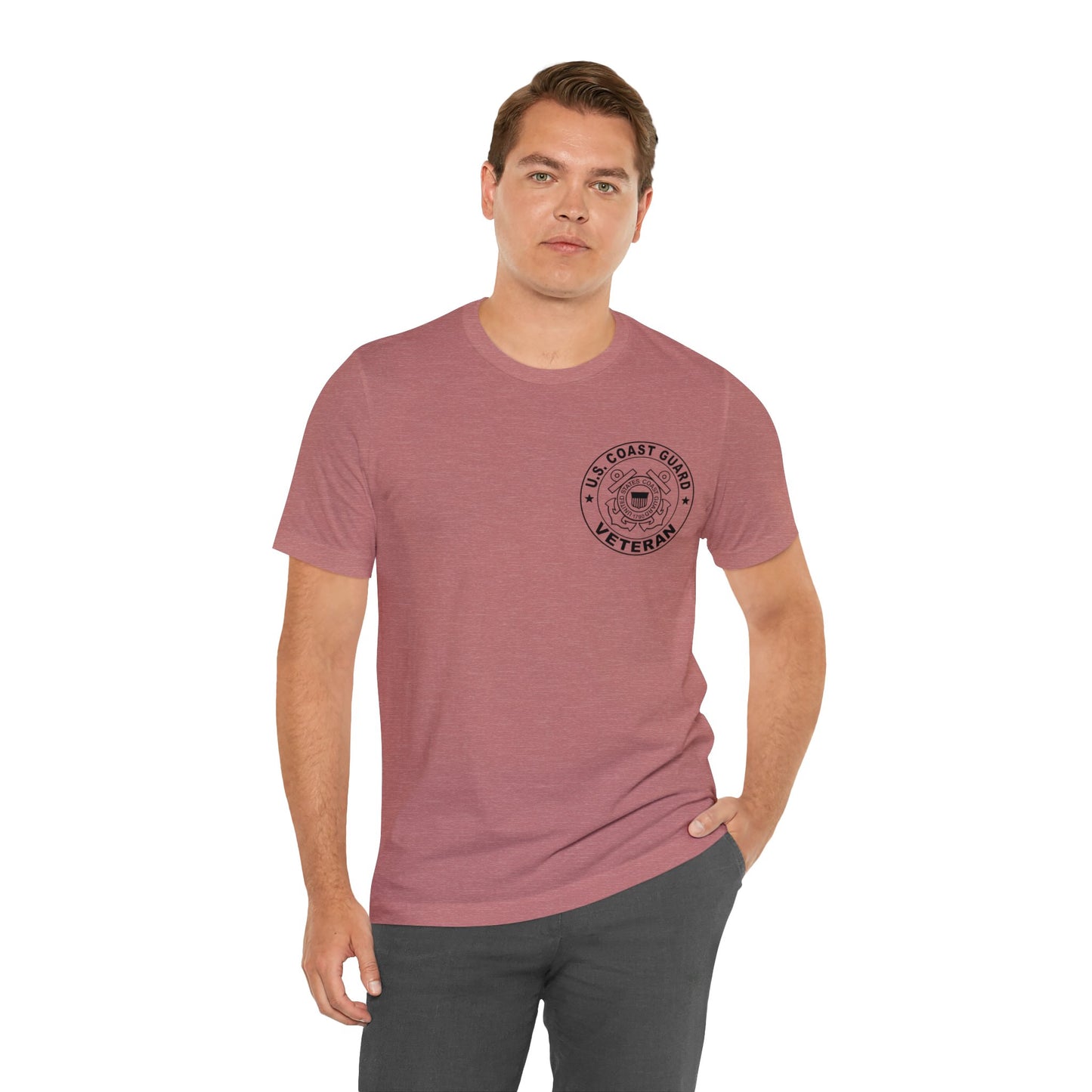 Coast Guard Veteran Print Jersey Short Sleeve Tee