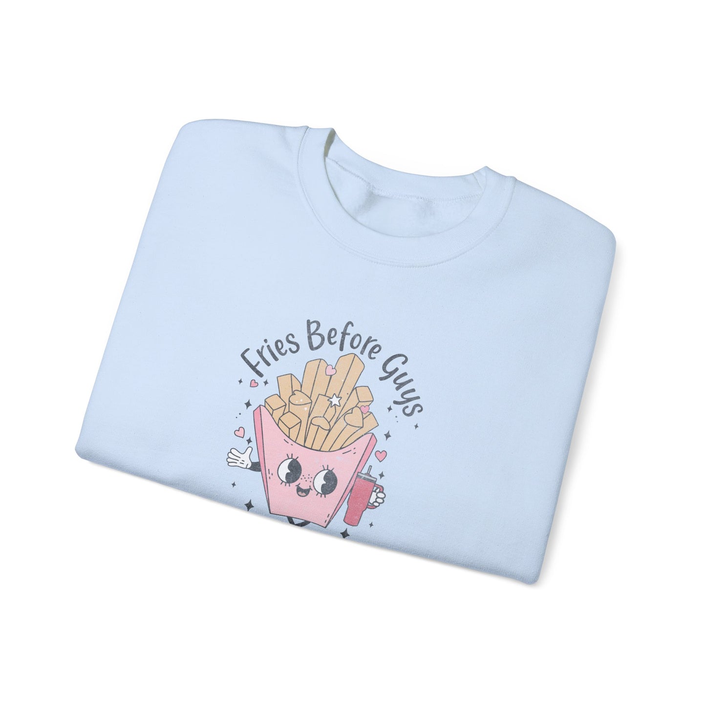 Fries Before Guys, Unisex Heavy Blend™ Crewneck Sweatshirt