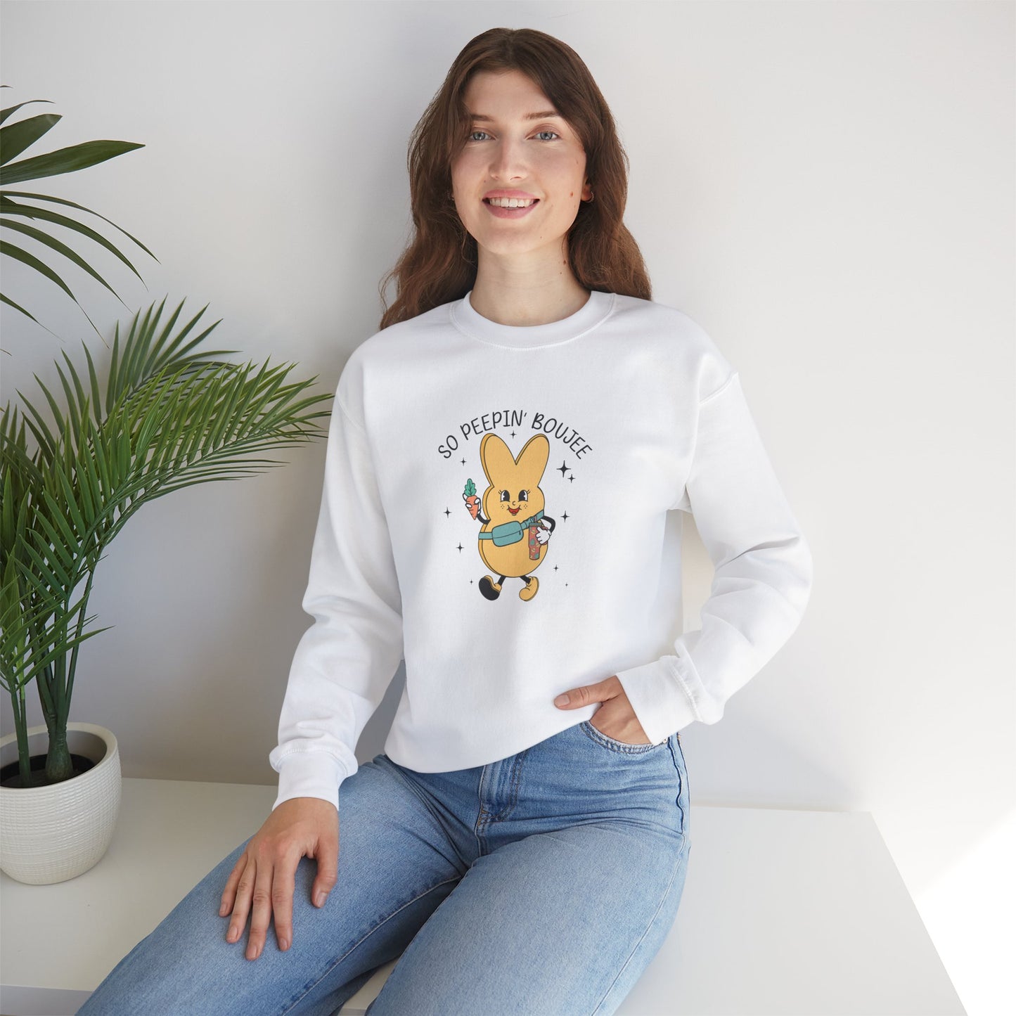 So Peein’ Boujee, Unisex Heavy Blend™ Crewneck Sweatshirt