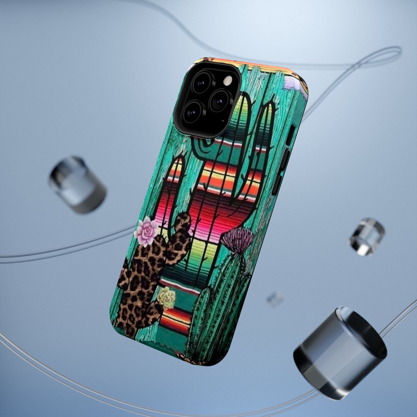 Three Cactus Print Impact-Resistant Cases