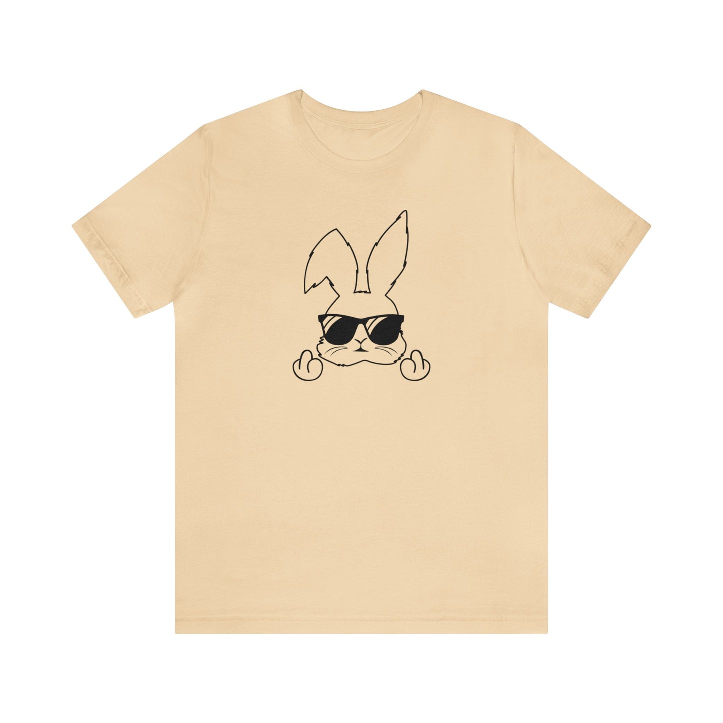 Flipping Bunny Print Jersey Short Sleeve Tee